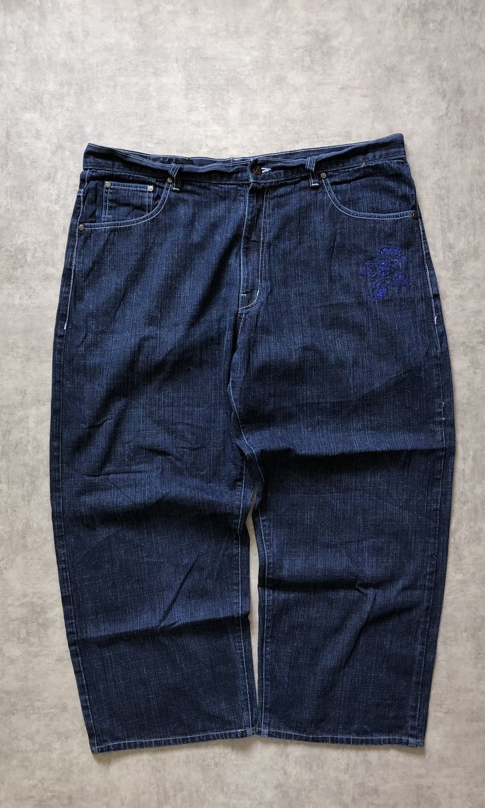 Fubu × JNCO × Japanese Brand Baggy jeans japan Risk jeans embroidery karakuri style Size US 36 / EU 52 - 2 Thumbnail