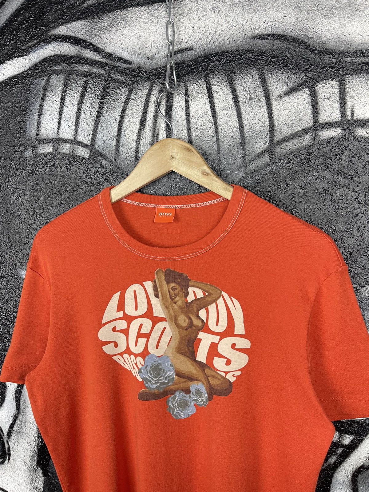 Hugo Boss Hugo Boss Y2K Orange Cotton Lady’s Front Printed Logo T-Shirt Size Large Size L / US 10 / IT 46 - 2 Thumbnail