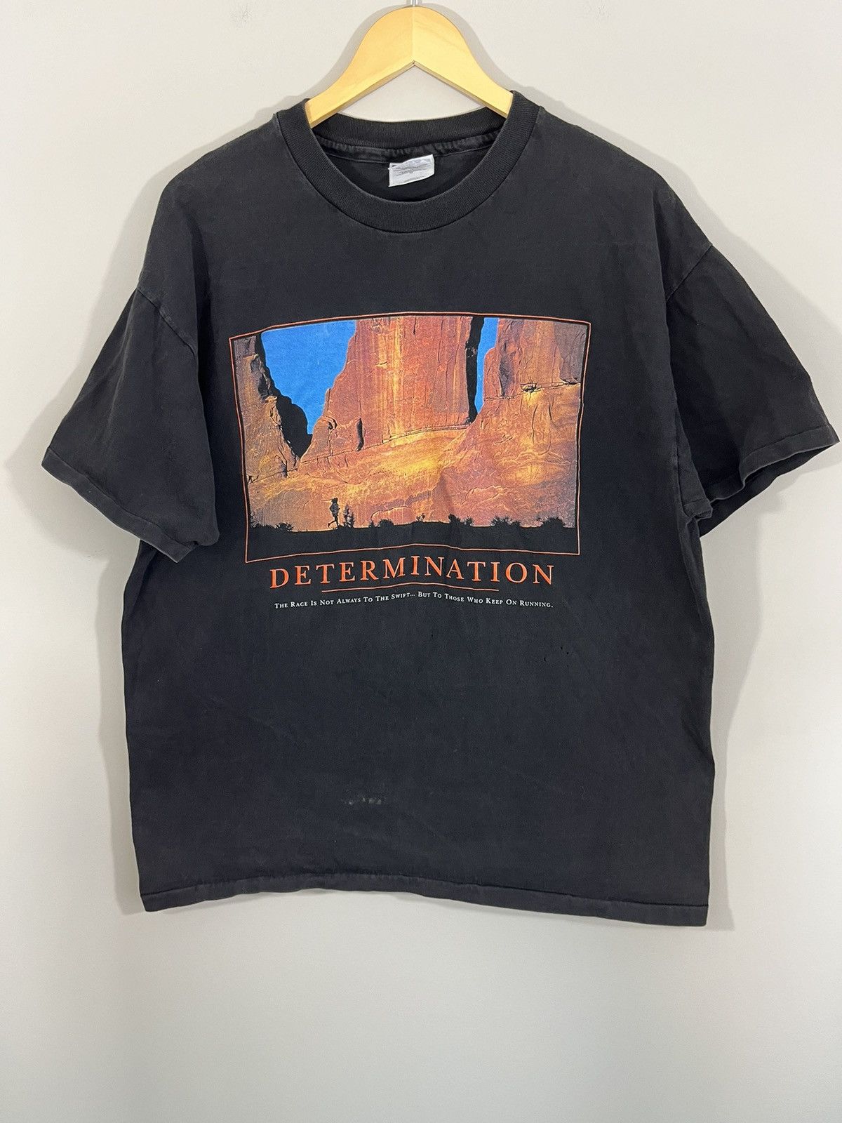 Vintage Single Stitch Sun Faded Canyon Run Distressed Tee Size US XL / EU 56 / 4 - 1 Thumbnail