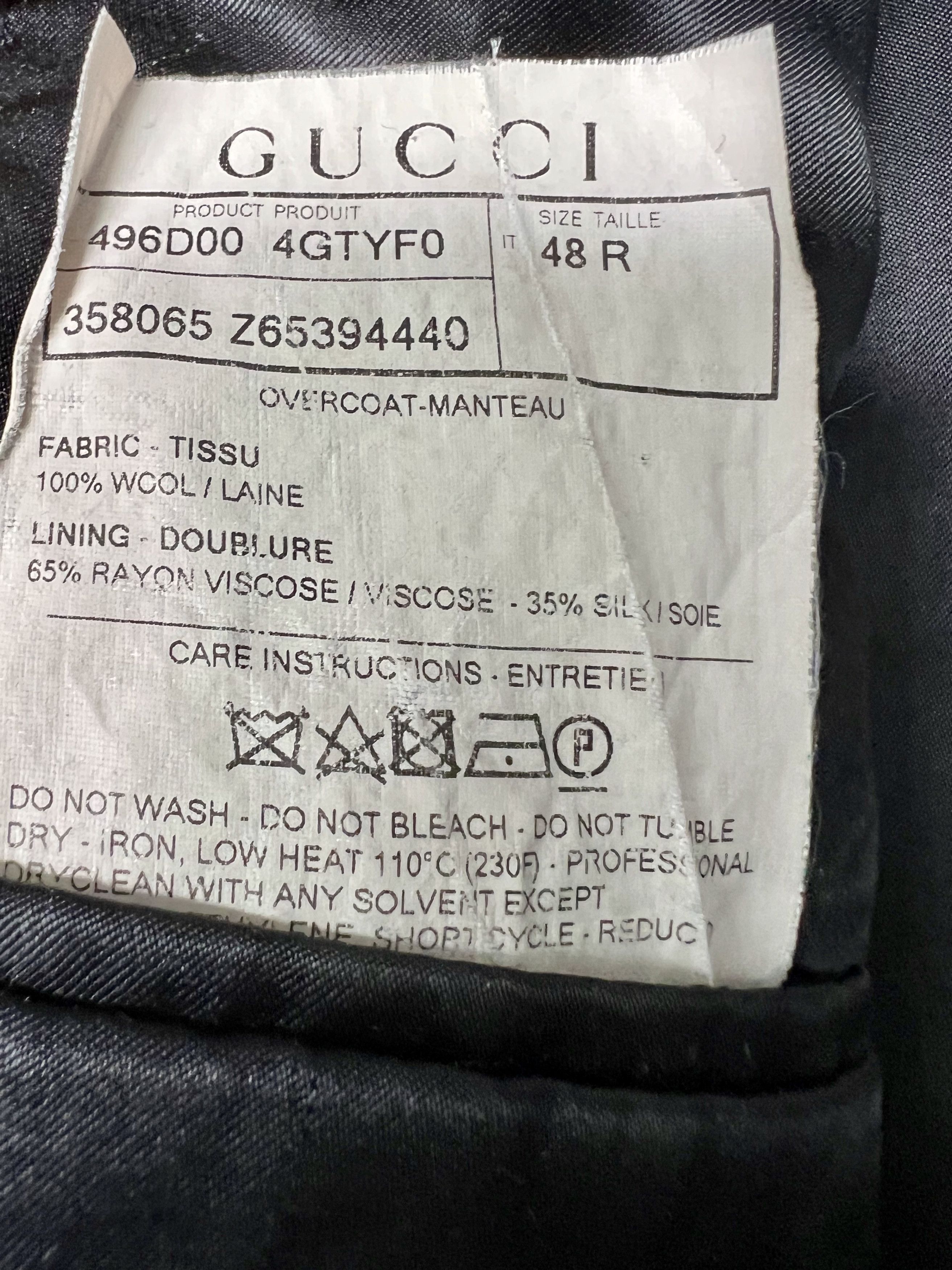 Gucci Gucci Military Double Breasted Wool Overcoat Size US M / EU 48-50 / 2 - 9 Thumbnail