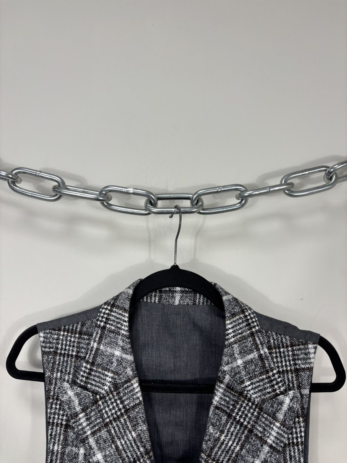 Suitsupply Suitsupply Veneto NEW Men’s Grey Check Alpaca Waistcoat Vest Size 38R - 5 Thumbnail