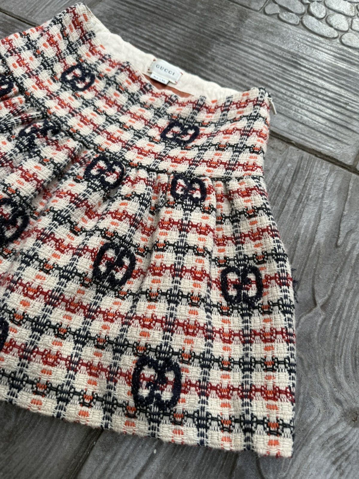 Gucci Gucci "GG" Tweed Mini Skirt Size 24" / US 00 / IT 34 - 3 Thumbnail