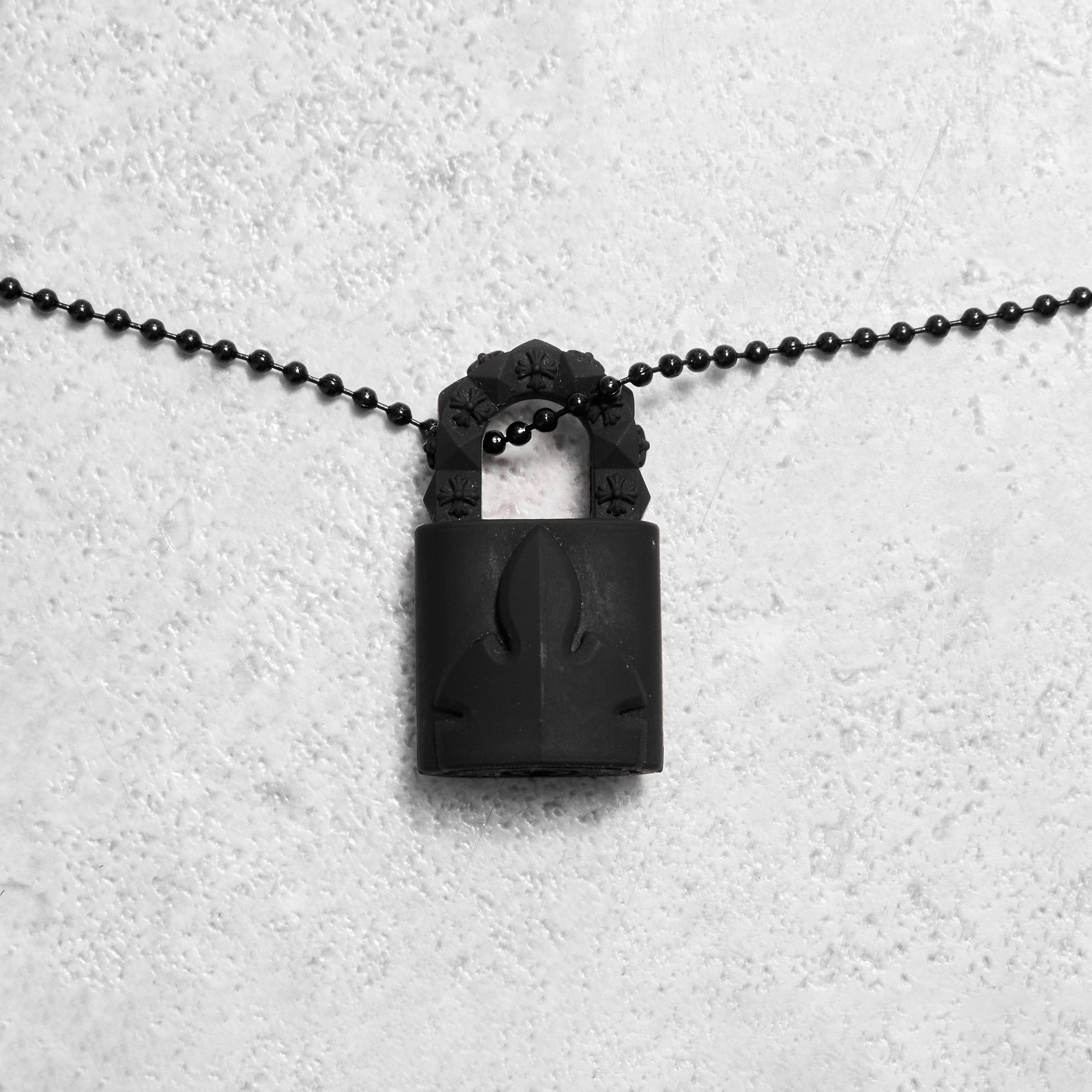 Chrome Hearts CHROME HEARTS Rubber Lock Necklace BLACK Size ONE SIZE - 3 Thumbnail