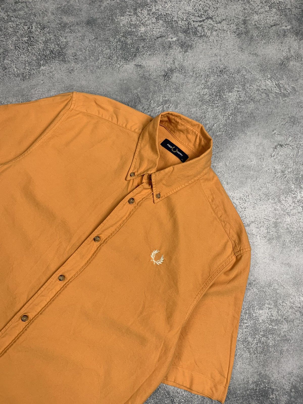 Fred Perry Vintage Fred Perry Orange Button-Up Shirt Short Sleeve 90’s Size US XS / EU 42 / 0 - 2 Thumbnail