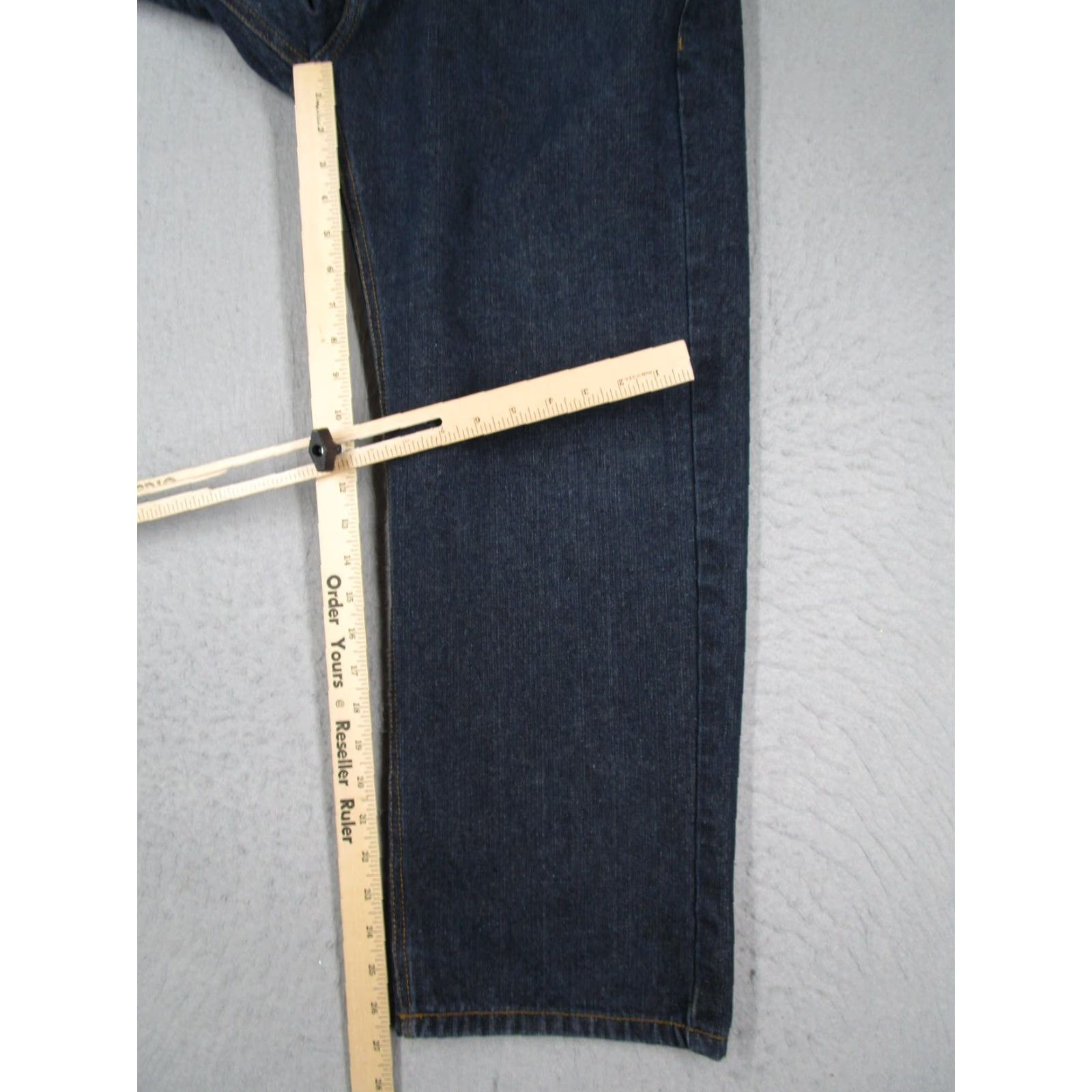 Denime Lowrider Jeans Mens 40x30 Blue Denim Relaxed Fit Straight Leg Cotton Size US 40 / EU 56 - 7 Thumbnail