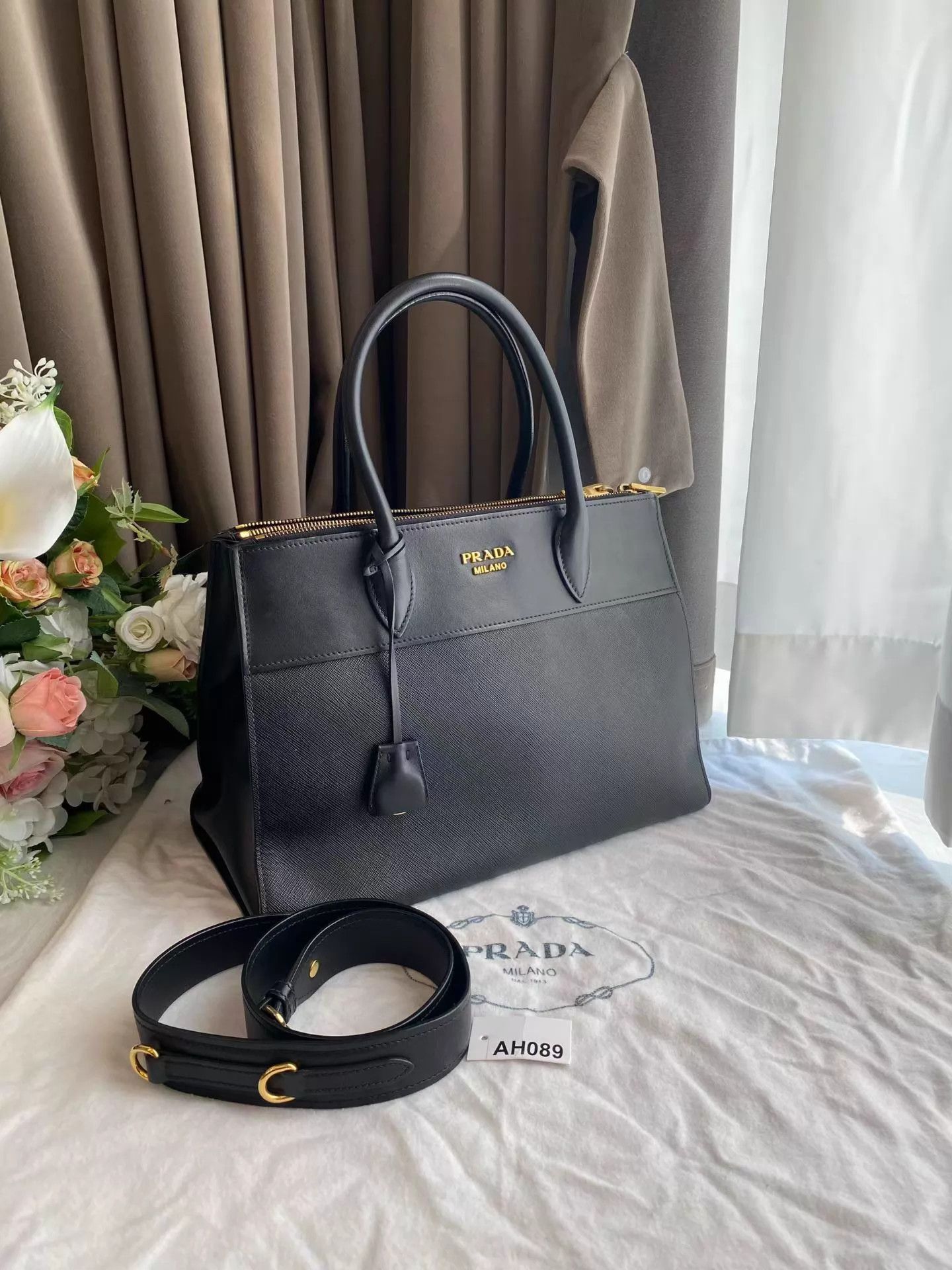 Prada Prada Saffiano Black Crossbody/Shoulder Bag AH089 Size ONE SIZE - 5 Thumbnail