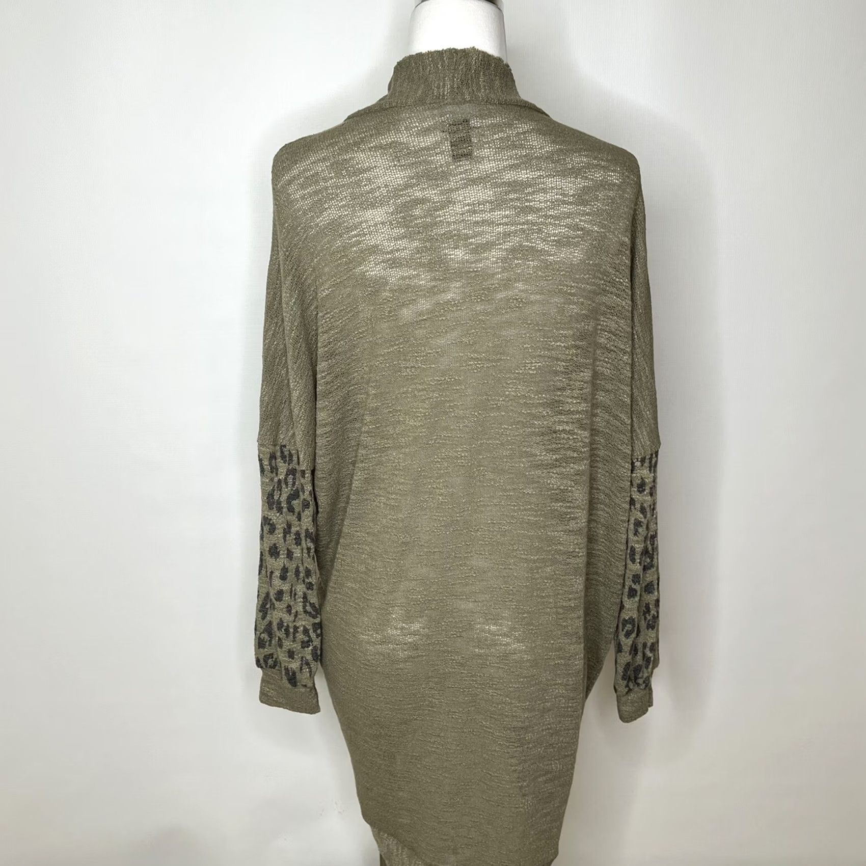 Vintage VINTAGE Daytrip Cardigan Womens S Cheetah Animal Print Open Knit Dolman Sleeve Relaxed Fit Casual Size S / US 4 / IT 40 - 3 Thumbnail
