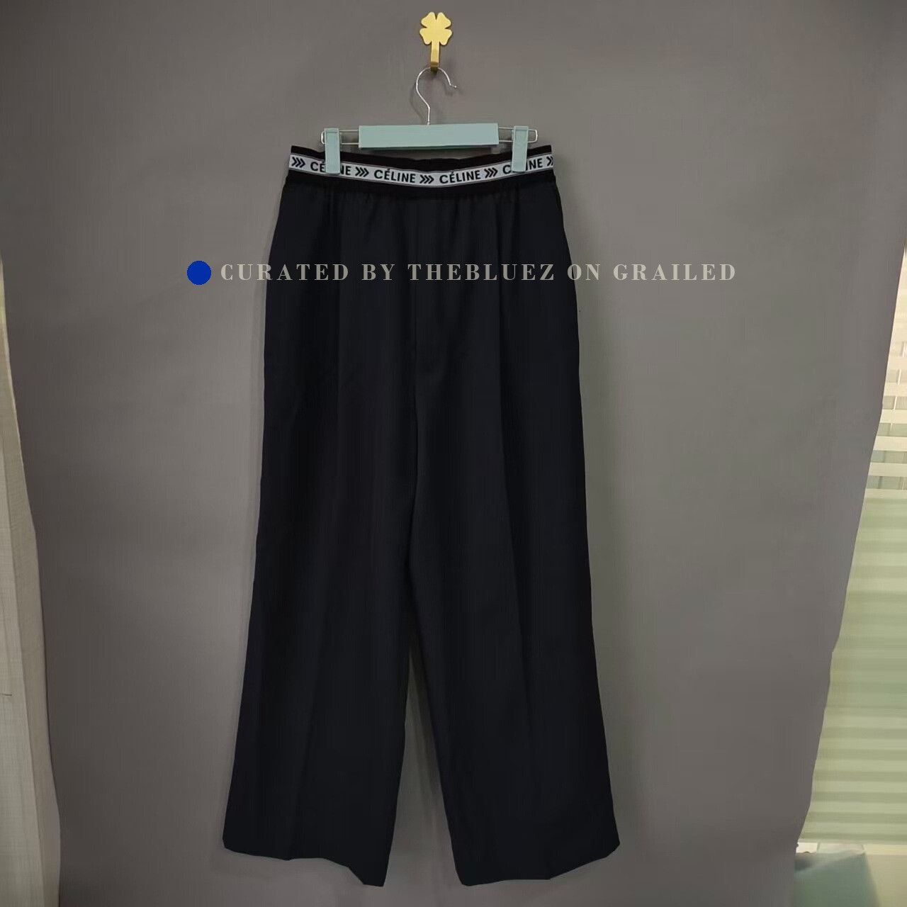 Celine Celine Logo Wool Casual Pants Size 38" / US 16 / IT 52 - 1 Thumbnail