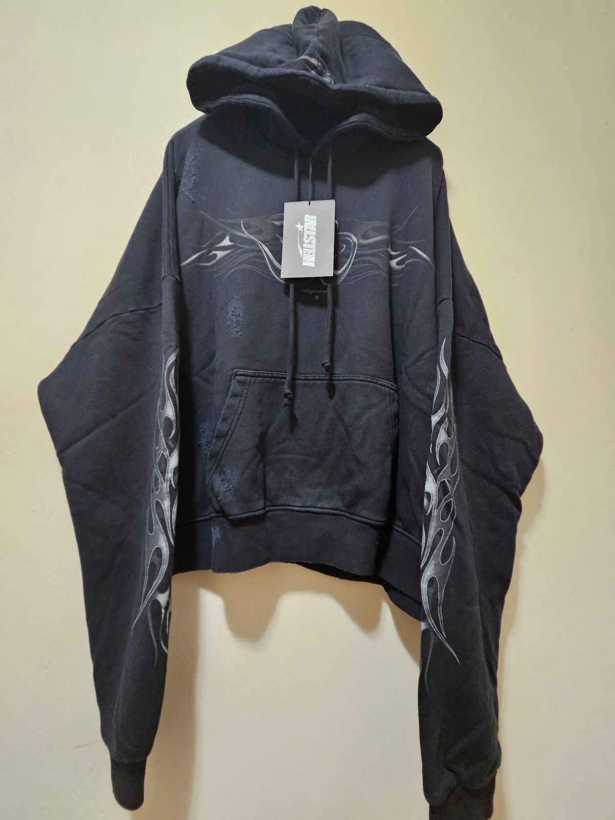 HELLSTAR ComplexCon Dark Ohm Baggy Distressed Hoodie Size US L / EU 52-54 / 3 - 1 Thumbnail