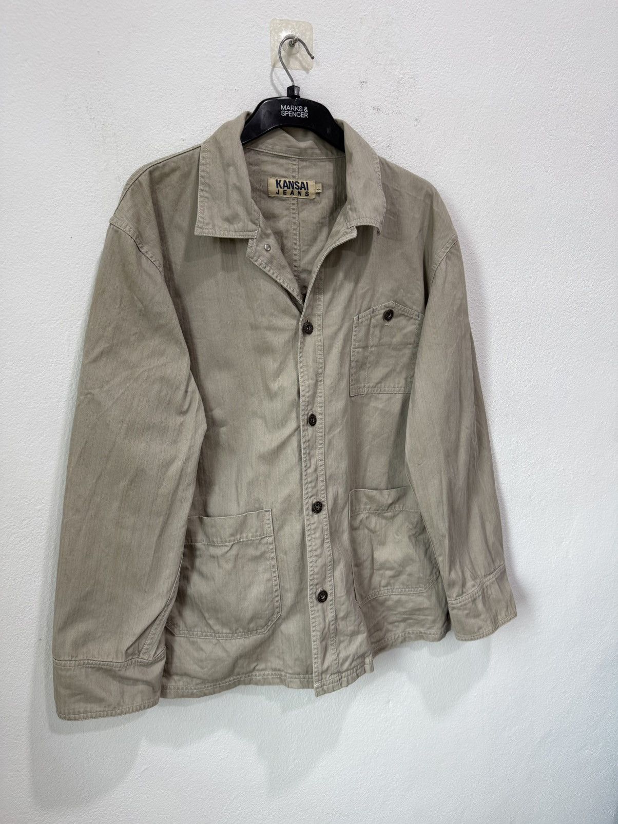 Kansai Yamamoto JAPAN BRAND VINTAGE KANSAI HUNTING JACKET HERRIGBONE Size US L / EU 52-54 / 3 - 2 Thumbnail