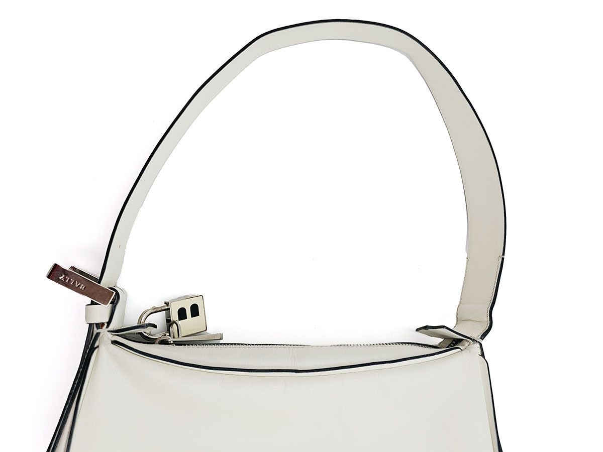 Bally Bally White Leather Zip Shoulder Bag Size ONE SIZE - 9 Thumbnail