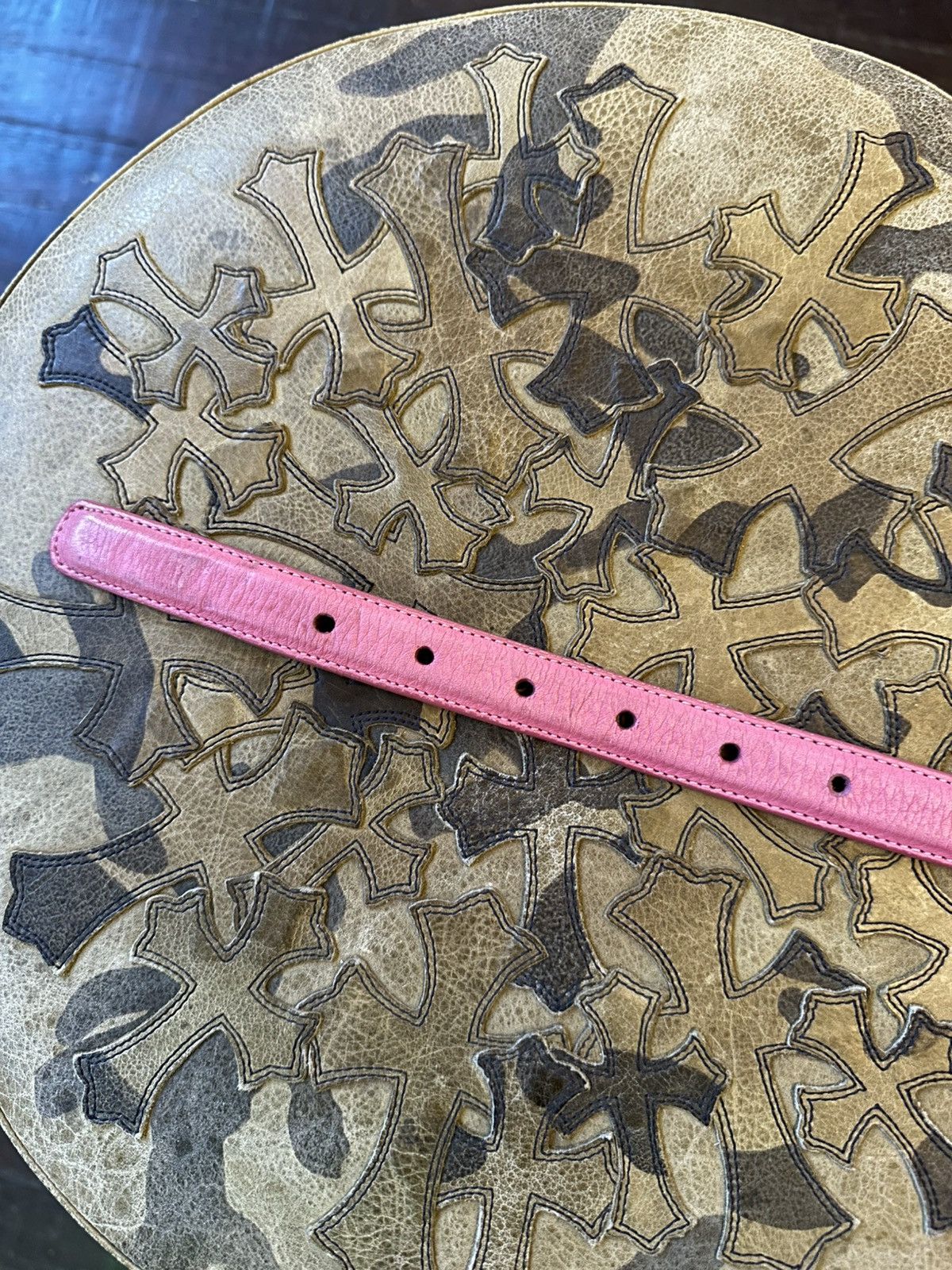 Chrome Hearts CHROME HEARTS MINI PINK OVAL BELT SZ 30 Size 30 - 6 Thumbnail
