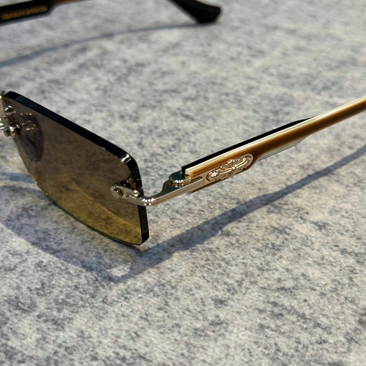 Chrome Hearts CHROME HEARTS DEEP II GOLD PLATED-BROWN BONE BROWN-SUN Size ONE SIZE - 2 Thumbnail