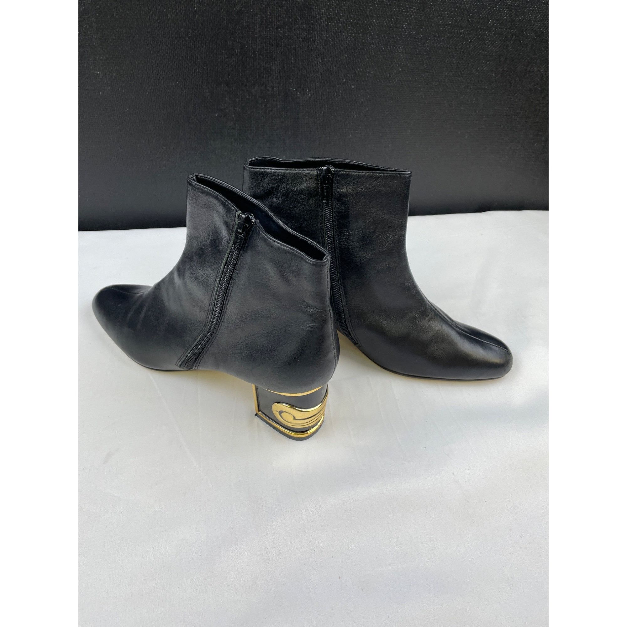 Other Coup D'Etat Women's Black Leather Ankle Boots Heel 2.5"/Shoe Size US 9.5 / IT 39.5 - 3 Thumbnail