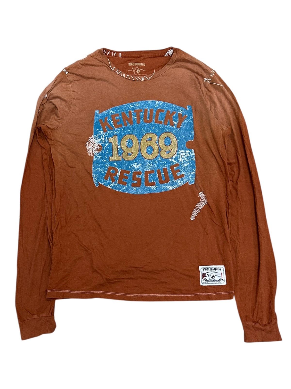 True Religion True Religion White Stitching L/S Shirt Size US M / EU 48-50 / 2 - 1 Thumbnail