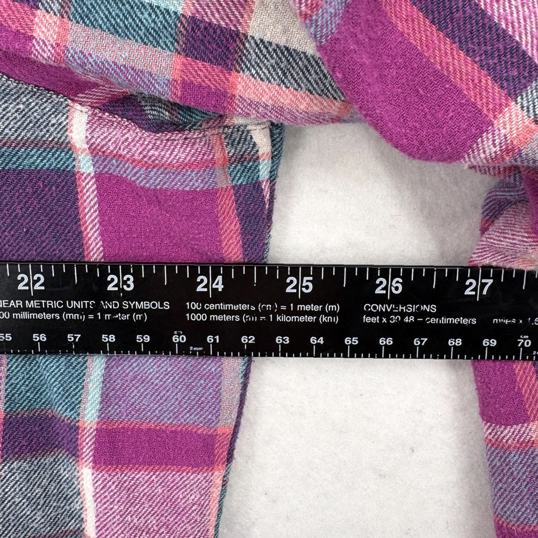 Wrangler Wrangler Shirt Womens 3XL Purple Plaid Flannel Pearl Snap Long Sleeve Western Size XXL / US 16-18 / IT 52-54 - 7 Thumbnail