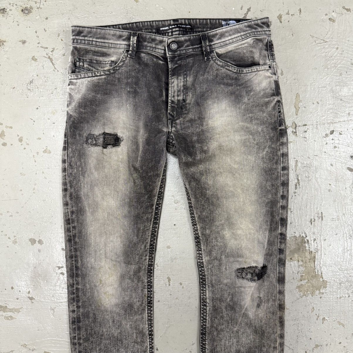 Diesel Diesel DNA FW2016 Thavar Jeans Distressed Denim Riot Punk Size US 34 / EU 50 - 4 Thumbnail