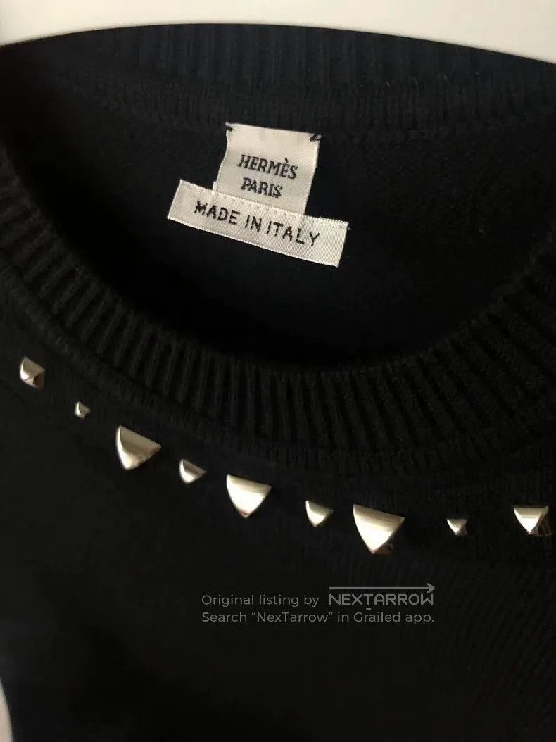 Hermes Hermes Ladies' top 001 black short-sleeve knit sweater, ca Size XS / US 0-2 / IT 36-38 - 6 Thumbnail