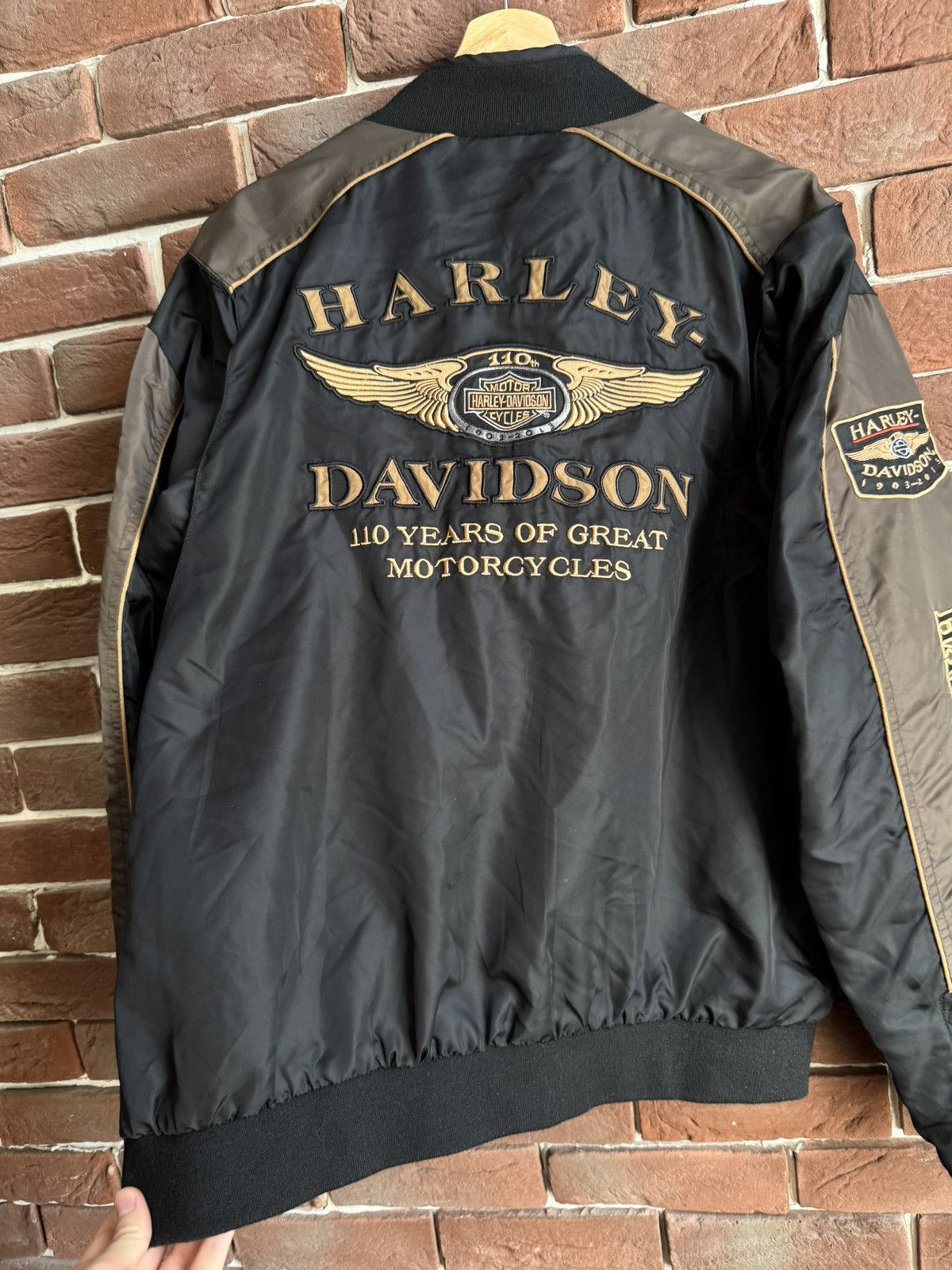 Harley Davidson Harley Davidson Vintage Racing Bomber Jacket Hype Rare Y2k Size US L / EU 52-54 / 3 - 9 Thumbnail