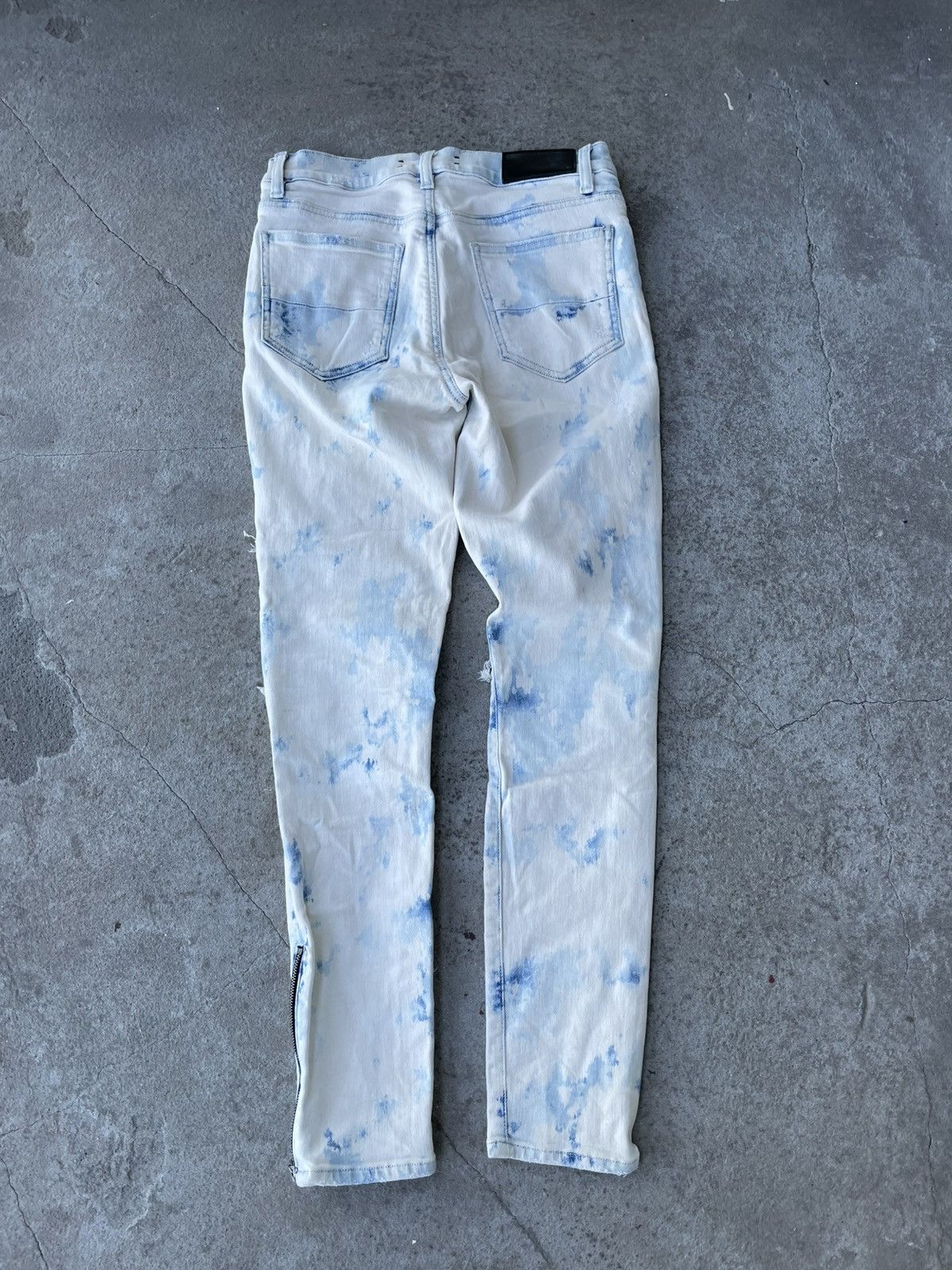 Amiri AMIRI TIE DYE DISTRESSED BIKER DENIM Size US 27 - 2 Thumbnail