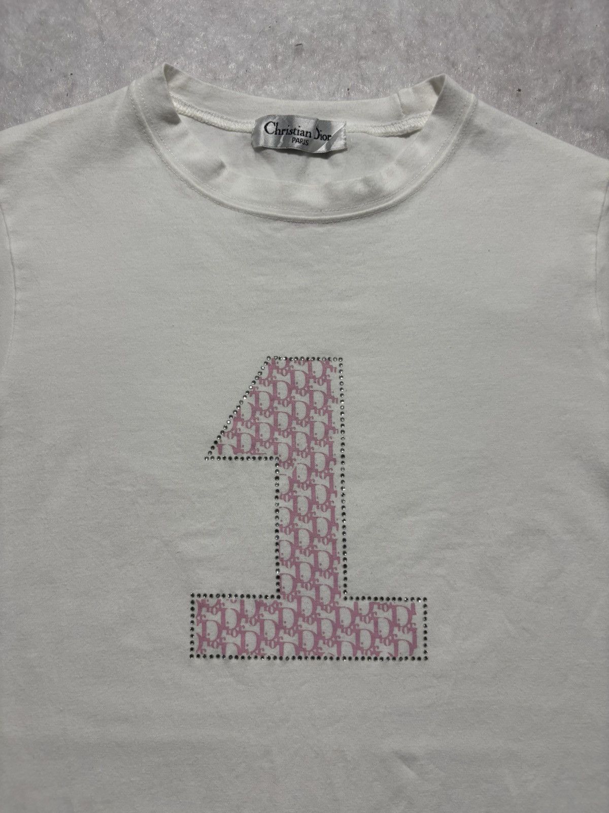 Dior Christian Dior Rhinestone Tshirt Size S / US 4 / IT 40 - 2 Thumbnail
