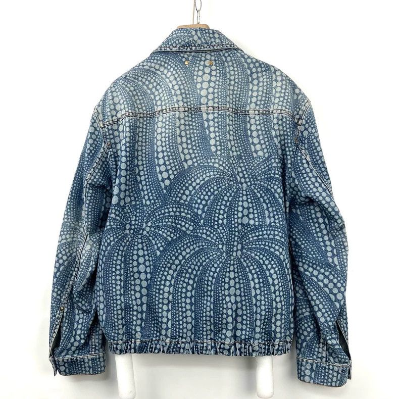 Louis Vuitton Louis Vuitton Yayoi Kusama Pumpkin Full Print Denim Jacket Size US M / EU 48-50 / 2 - 2 Thumbnail