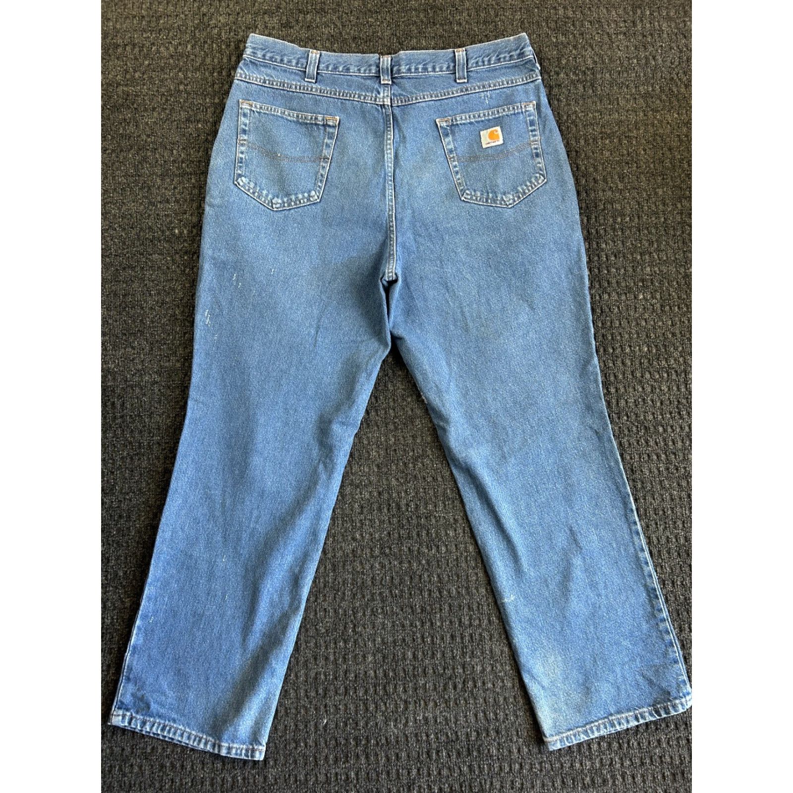 Carhartt VINTAGE Carhartt Jeans Relaxed Fit Baggy 38 x 30 Denim Blue 80s 90s Grunge Logo USA Mens Jeans Size US 38 / EU 54 - 3 Thumbnail