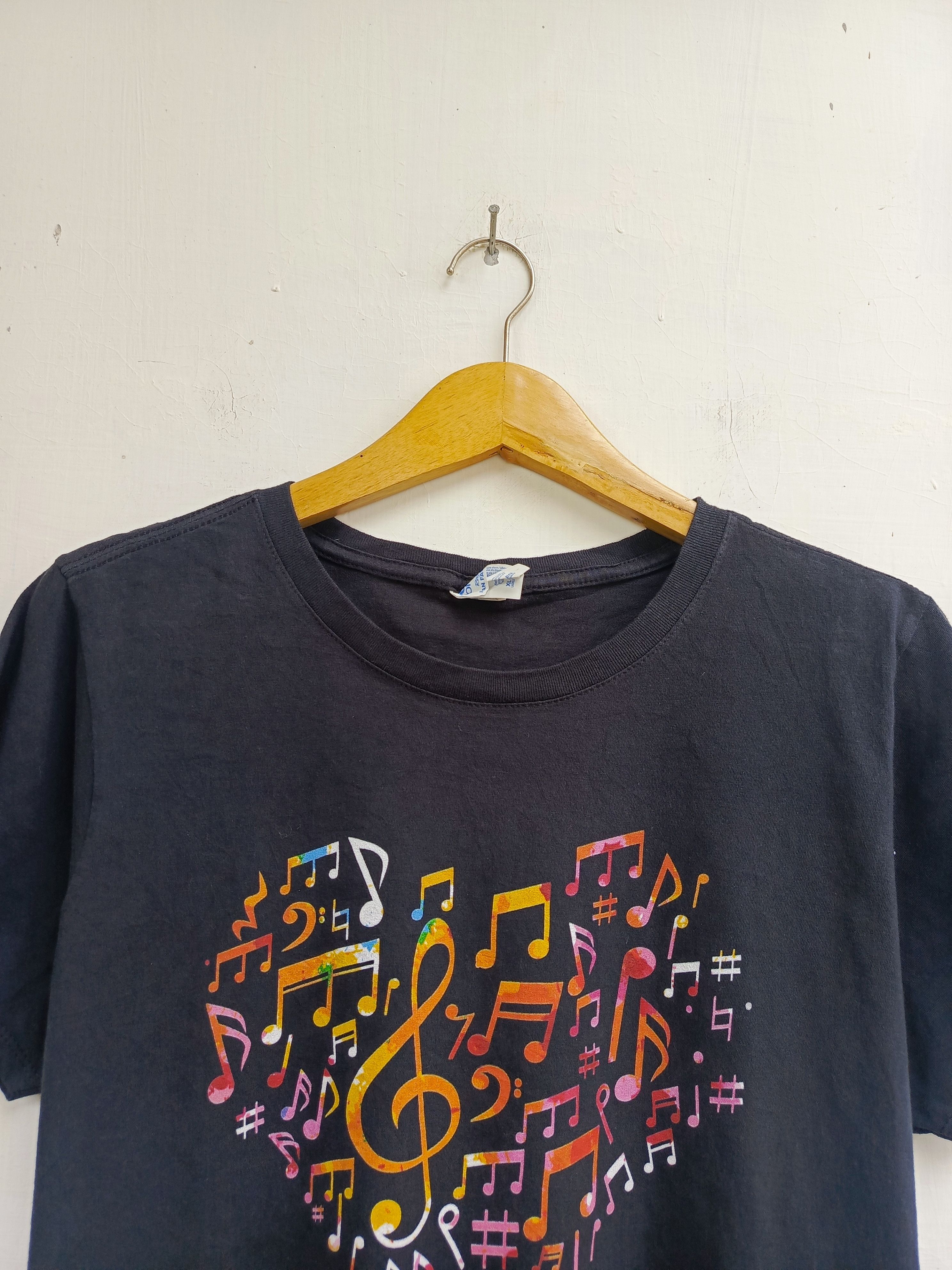 Port & Company Love Music” Heart Notes Tee – Black, Colorful Print Size XL / US 12-14 / IT 48-50 - 2 Thumbnail