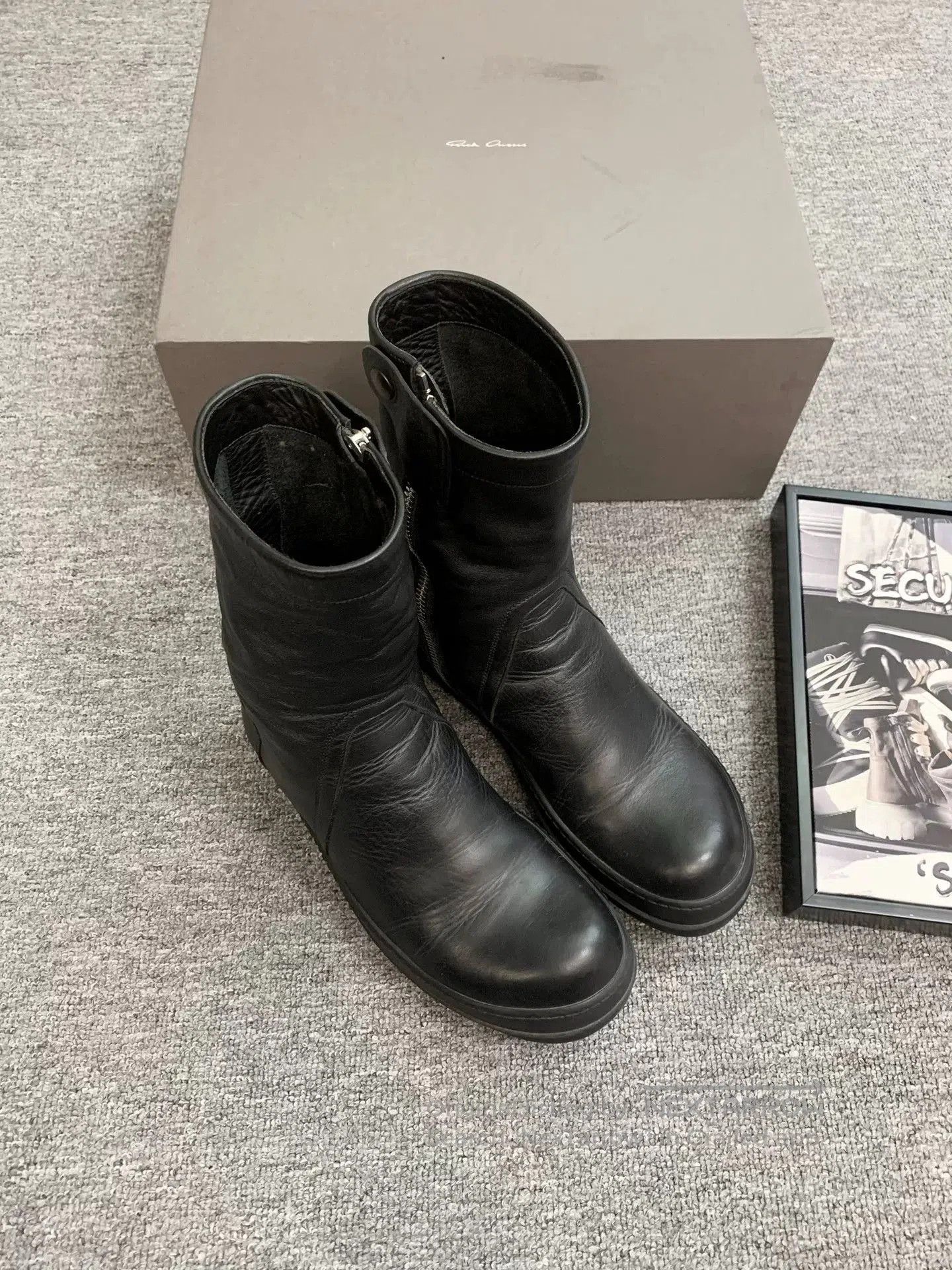 Rick Owens Rick Owens 15FW Calf Leather Zip Boots. Size US 7 / EU 40 - 3 Thumbnail