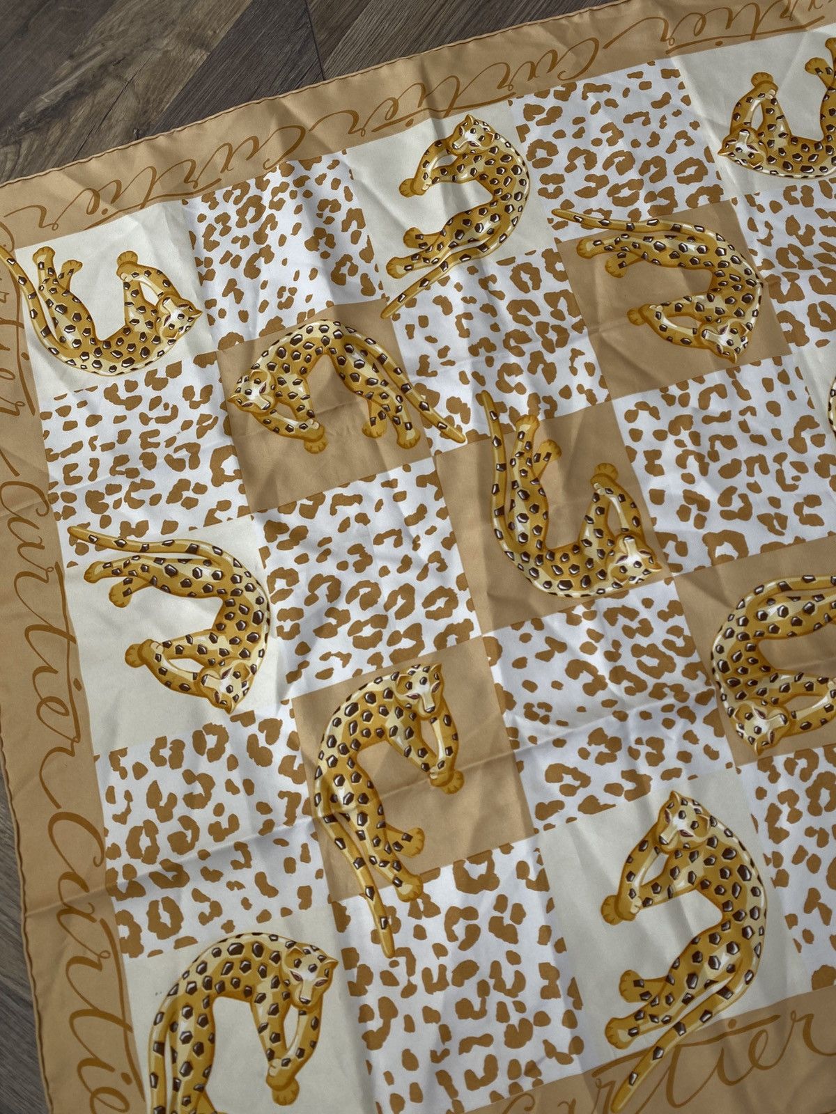 Cartier Vintage Cartier Silk Scarf Panther Size ONE SIZE - 5 Thumbnail