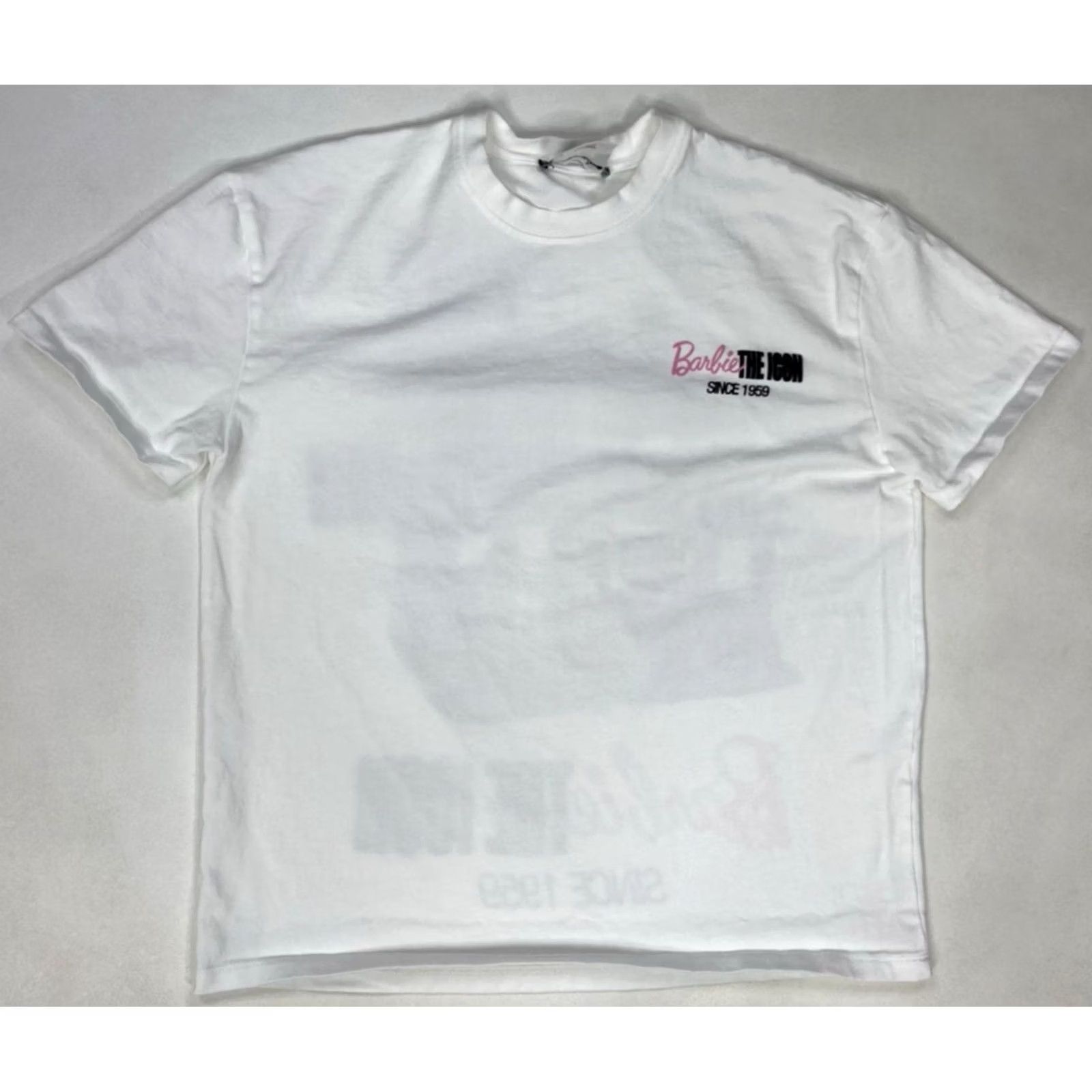 Zara VINTAGE Zara Barbie The Icon Graphic T-shirt Women Small White Short Sleeve Size S / US 4 / IT 40 - 2 Thumbnail