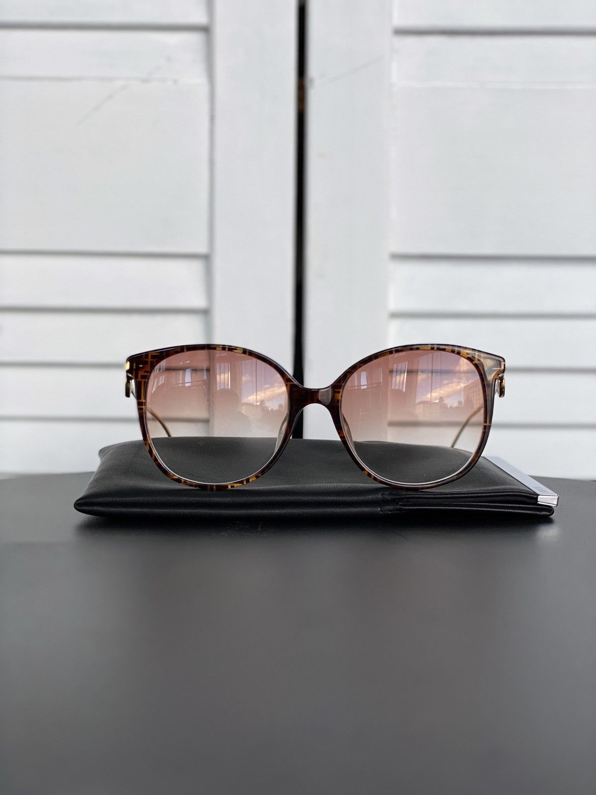 Fendi Fendi Eyeglasses Dark Havana FF0425/F086 140 Optical Glasses Size ONE SIZE - 8 Thumbnail