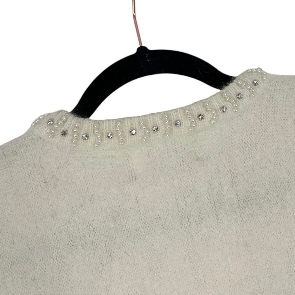 Other Eddie Dassin Vintage Cream Knit Embroidered Sweater Size M / US 6-8 / IT 42-44 - 8 Thumbnail