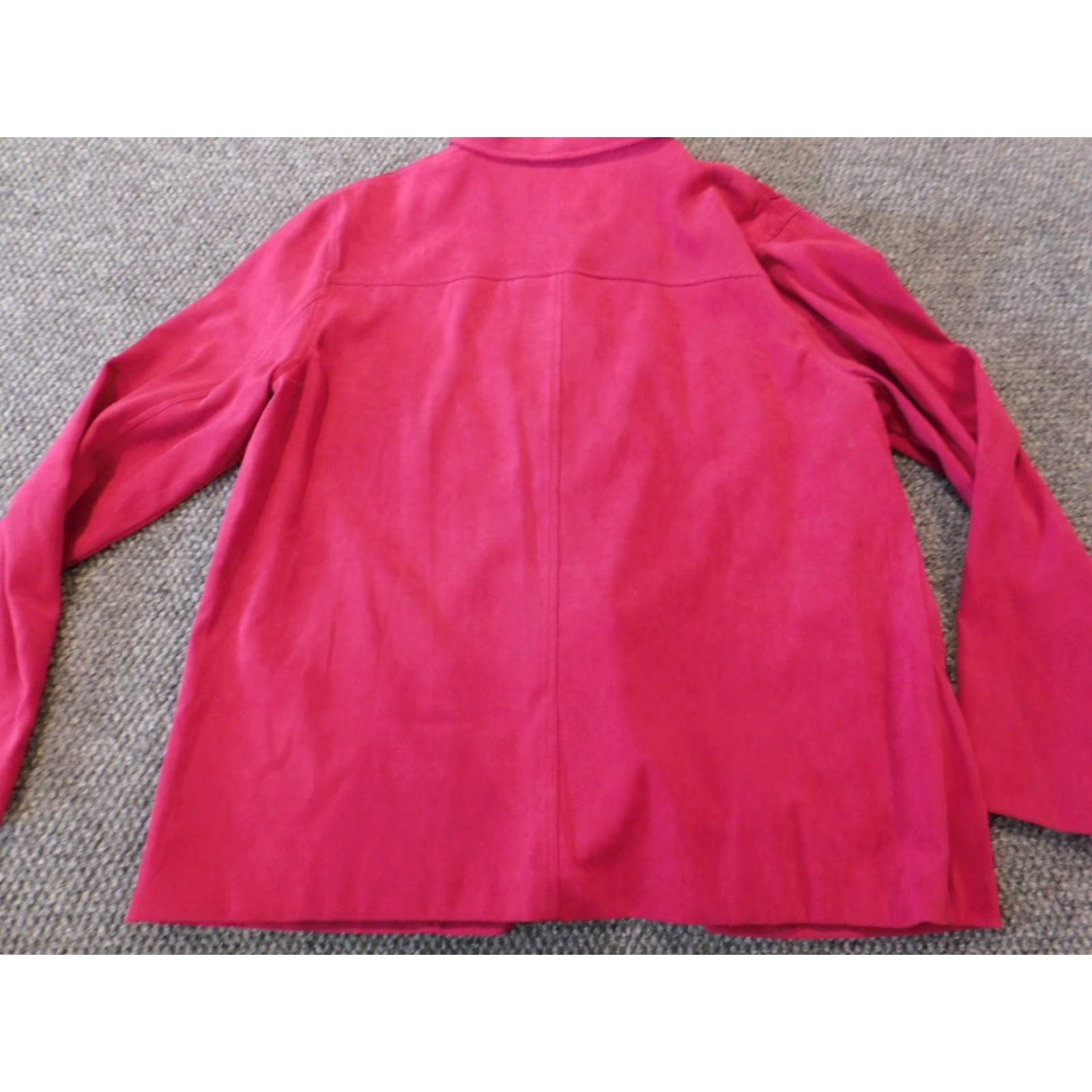 JM Collection JM Collection Pink Womens Jacket 14 Casual Button Long Sleeve Collared Stretch Solid Mid-Length Fall Spring Women Size XL / US 12-14 / IT 48-50 - 6 Thumbnail