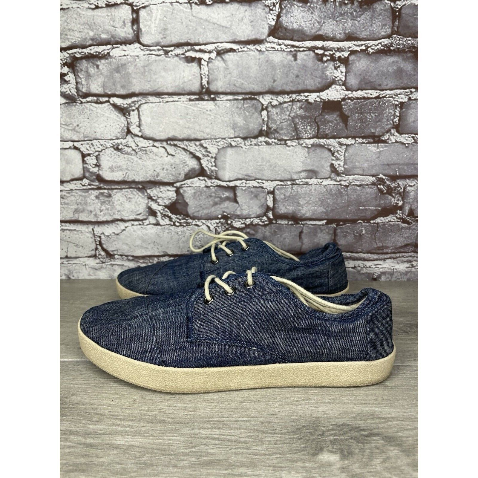 Toms Toms Denim Blue Canvas Lace Up Comfort Casual Sneakers Shoes Size US 9 / EU 42 - 5 Thumbnail