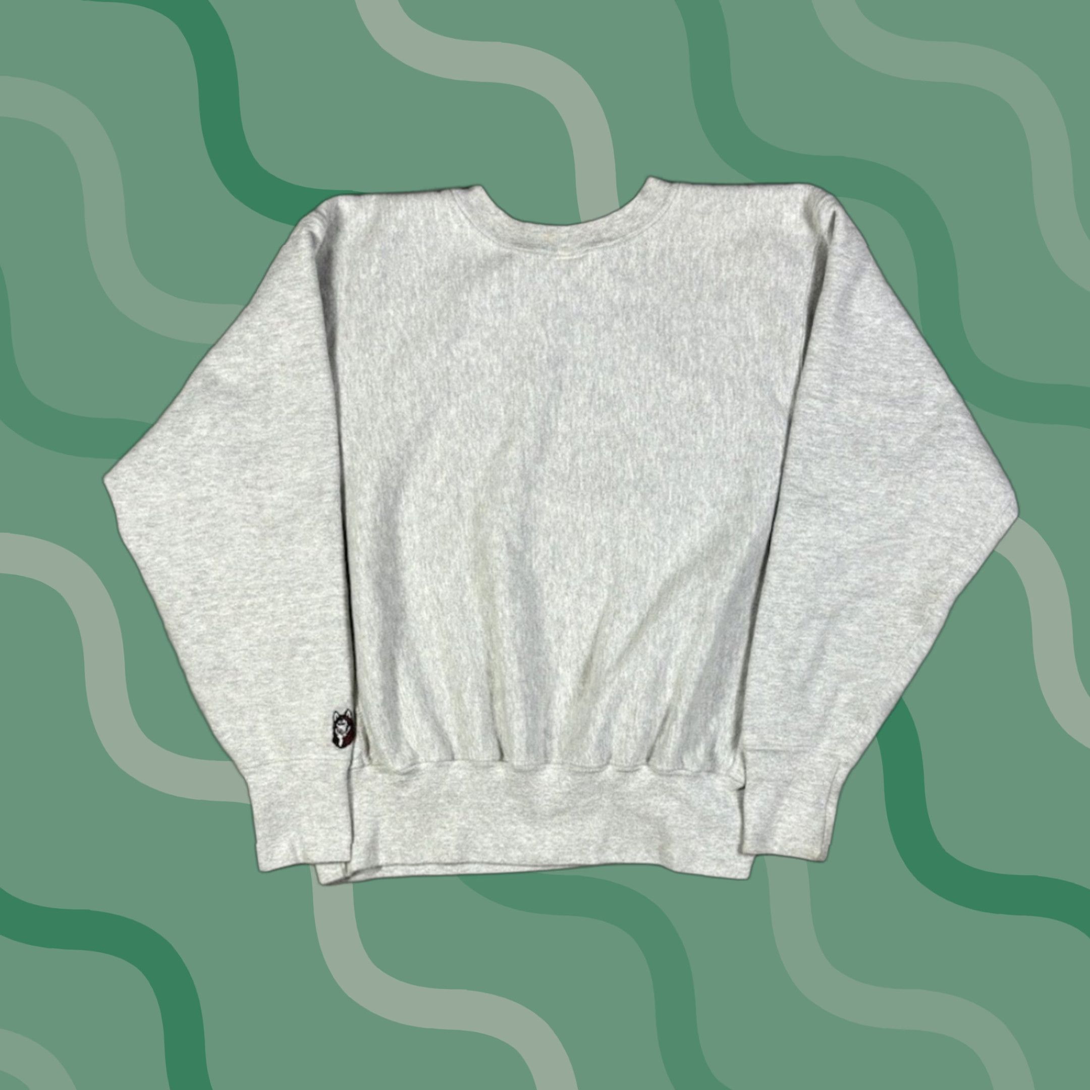 Vintage VINTAGE The Cotton Exchange Sweatshirt Sweatshirt Gray S Men 90s University College Graphic Print Reversible Heavyweight Fleece Cotton Size US S / EU 44-46 / 1 - 1 Thumbnail
