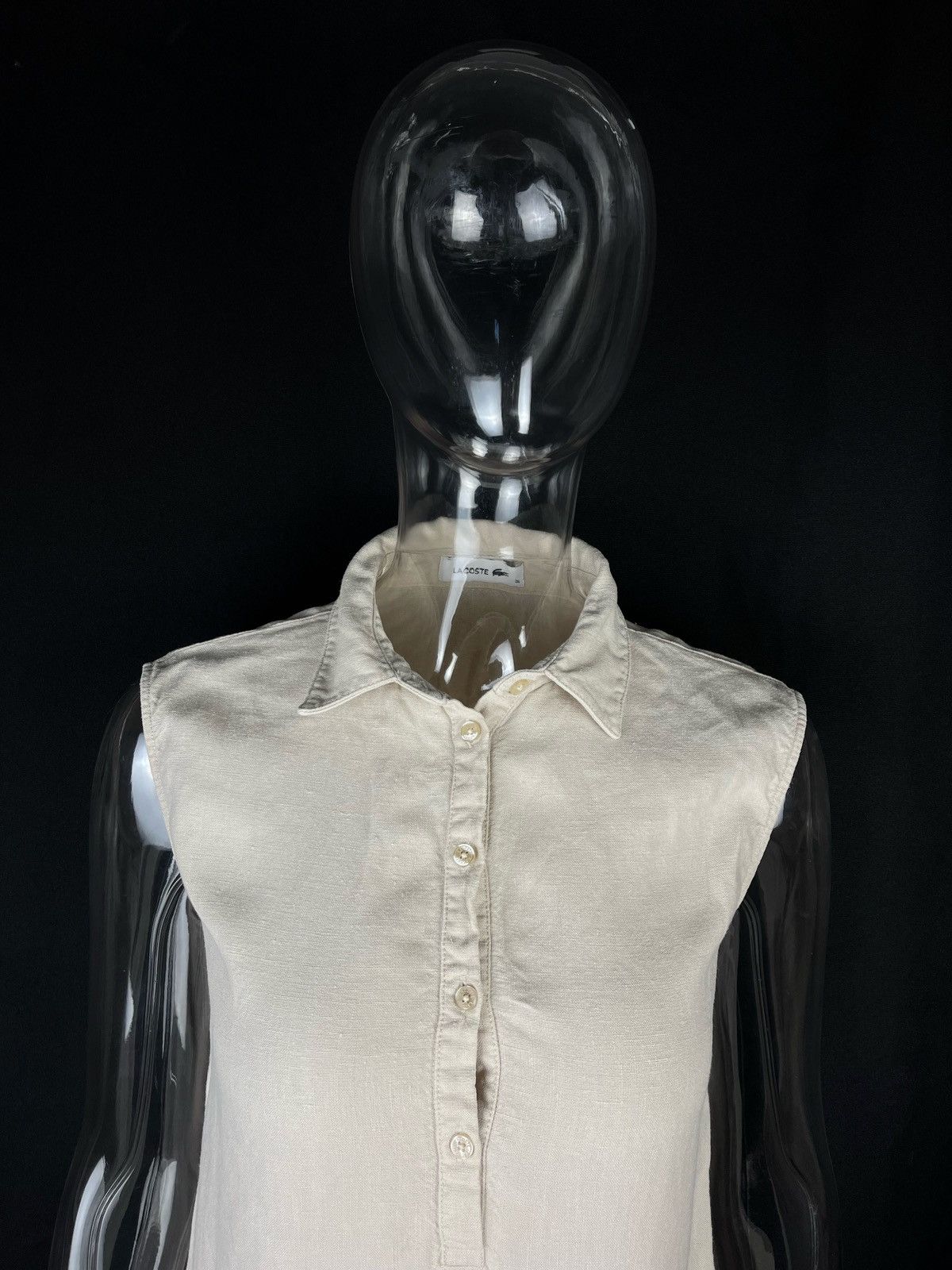 Lacoste 🐊LACOSTE midi dress 100% lin leinen basic style Size XS / US 0-2 / IT 36-38 - 2 Thumbnail