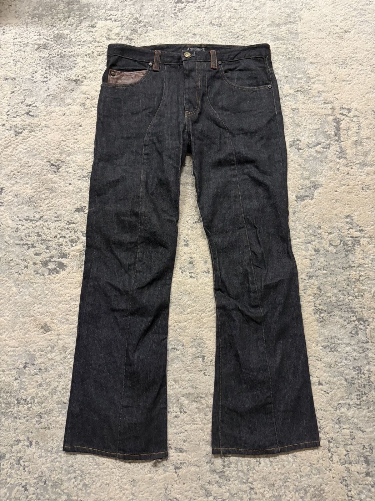 Obelisk Marquis - Black Bootcut Cowboy Jeans Size US 34 / EU 50 - 1 Thumbnail