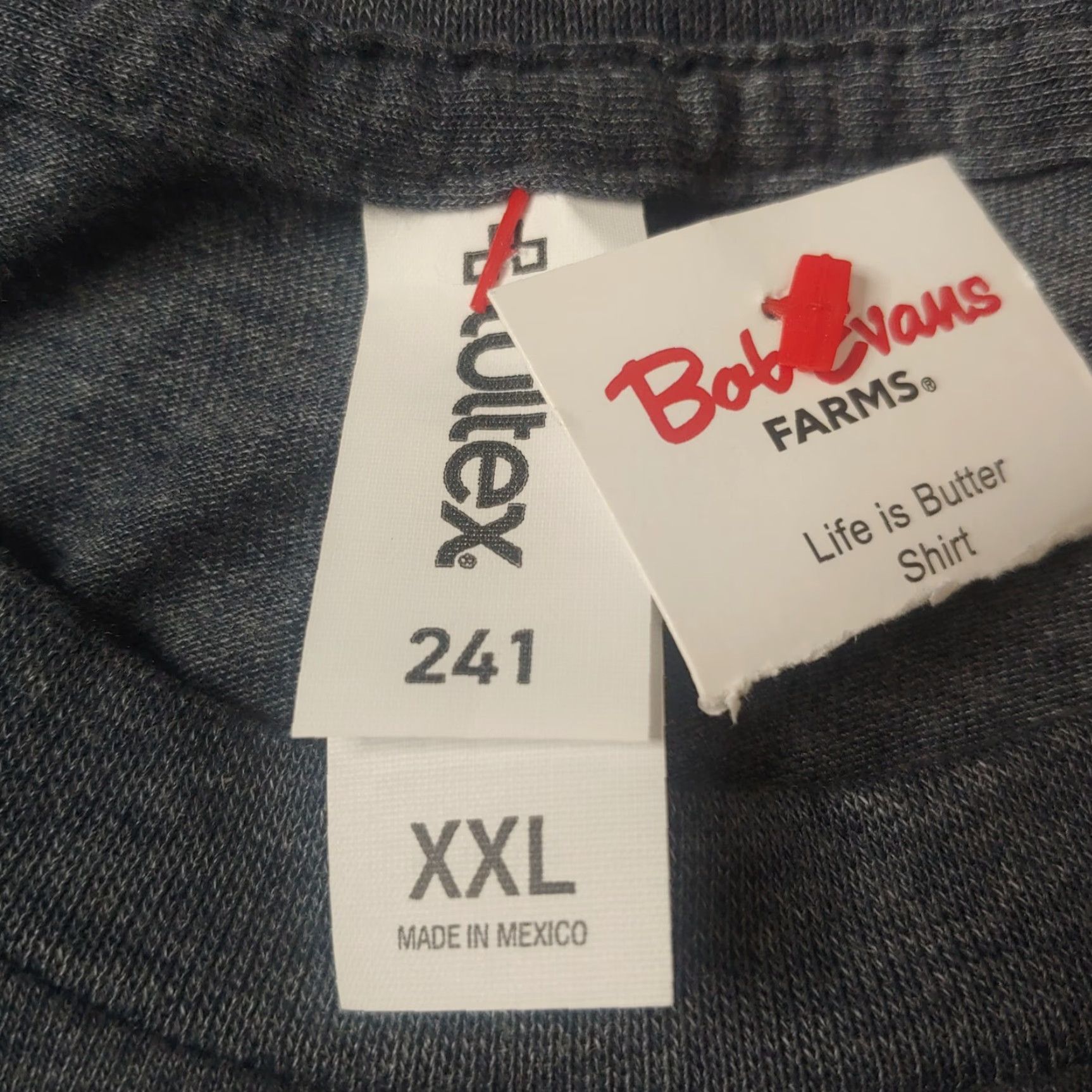 Tultex Bob Evans Shirt XXL Life Is Butter With Hotcakes Breakfast Food NEW Shirt Men XXL Gray Size US XXL / EU 58 / 5 - 4 Thumbnail