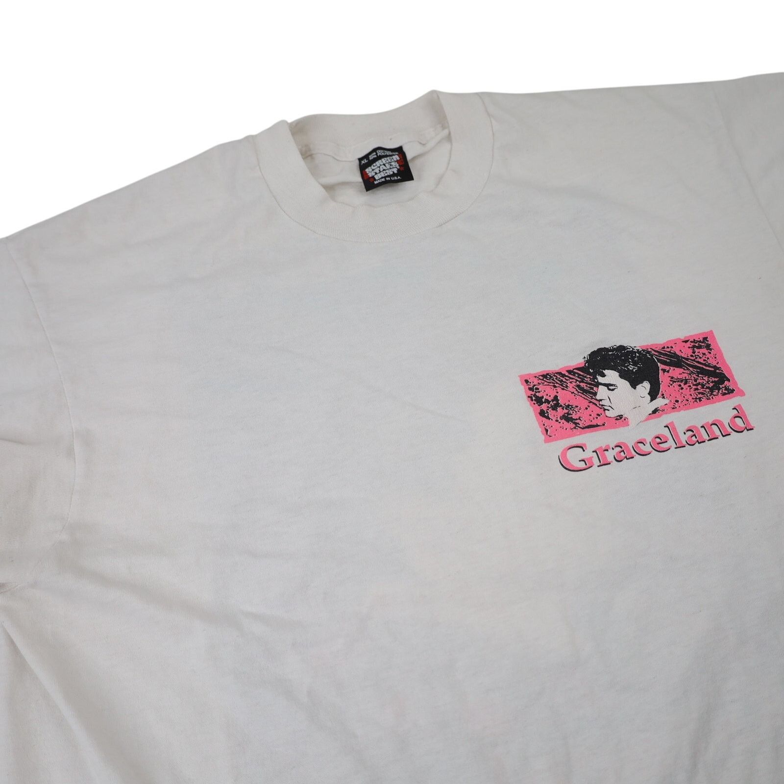 Band Tees × Vintage VTG 90s Elvis Presley The King Graceland Art Graphic T Shirt Size US XL / EU 56 / 4 - 5 Thumbnail