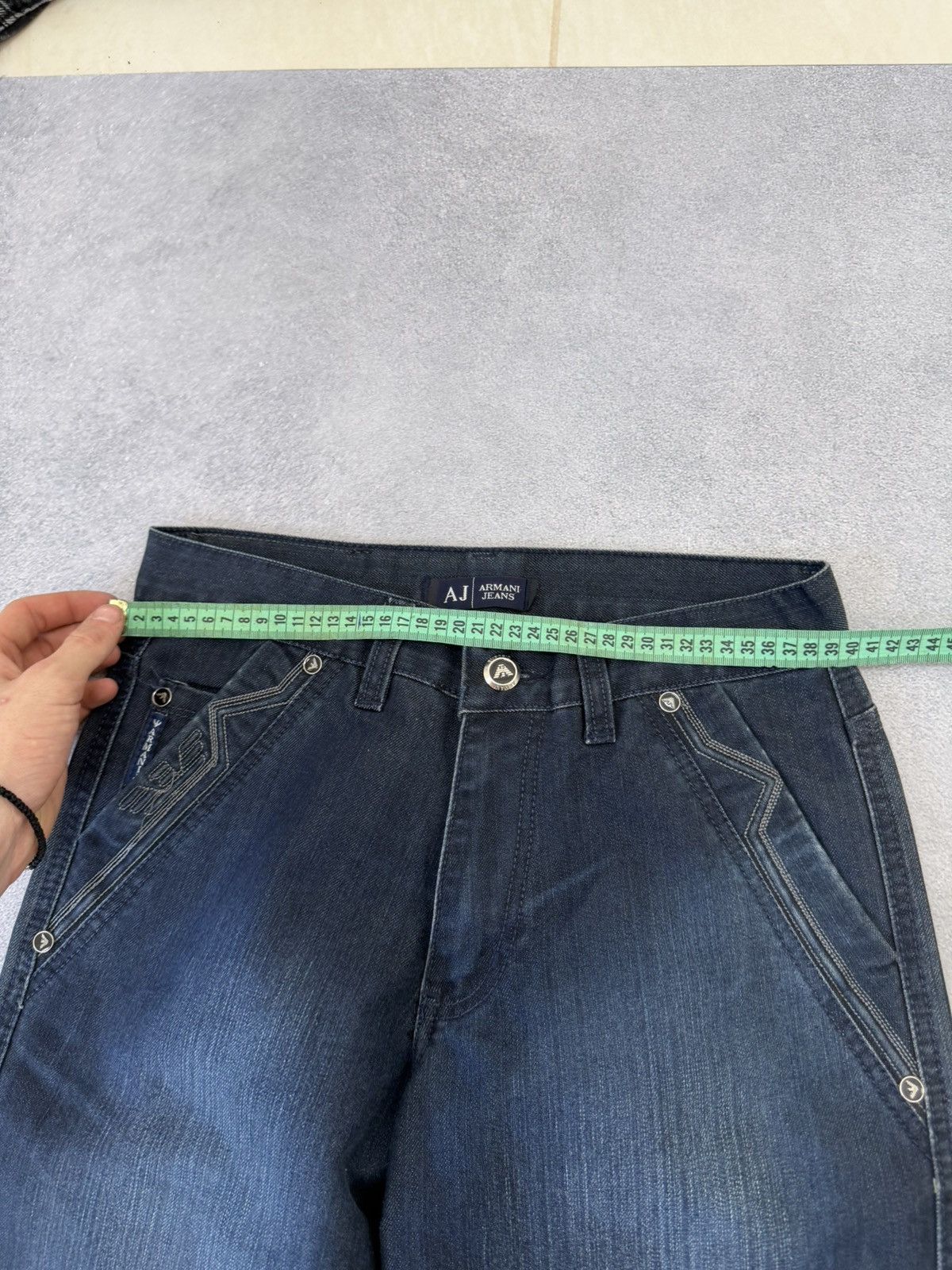 Japanese Brand Vintage Streetwear Armani 00s Retro Flared Baggy Y2K Jeans Size US 30 / EU 46 - 16 Thumbnail