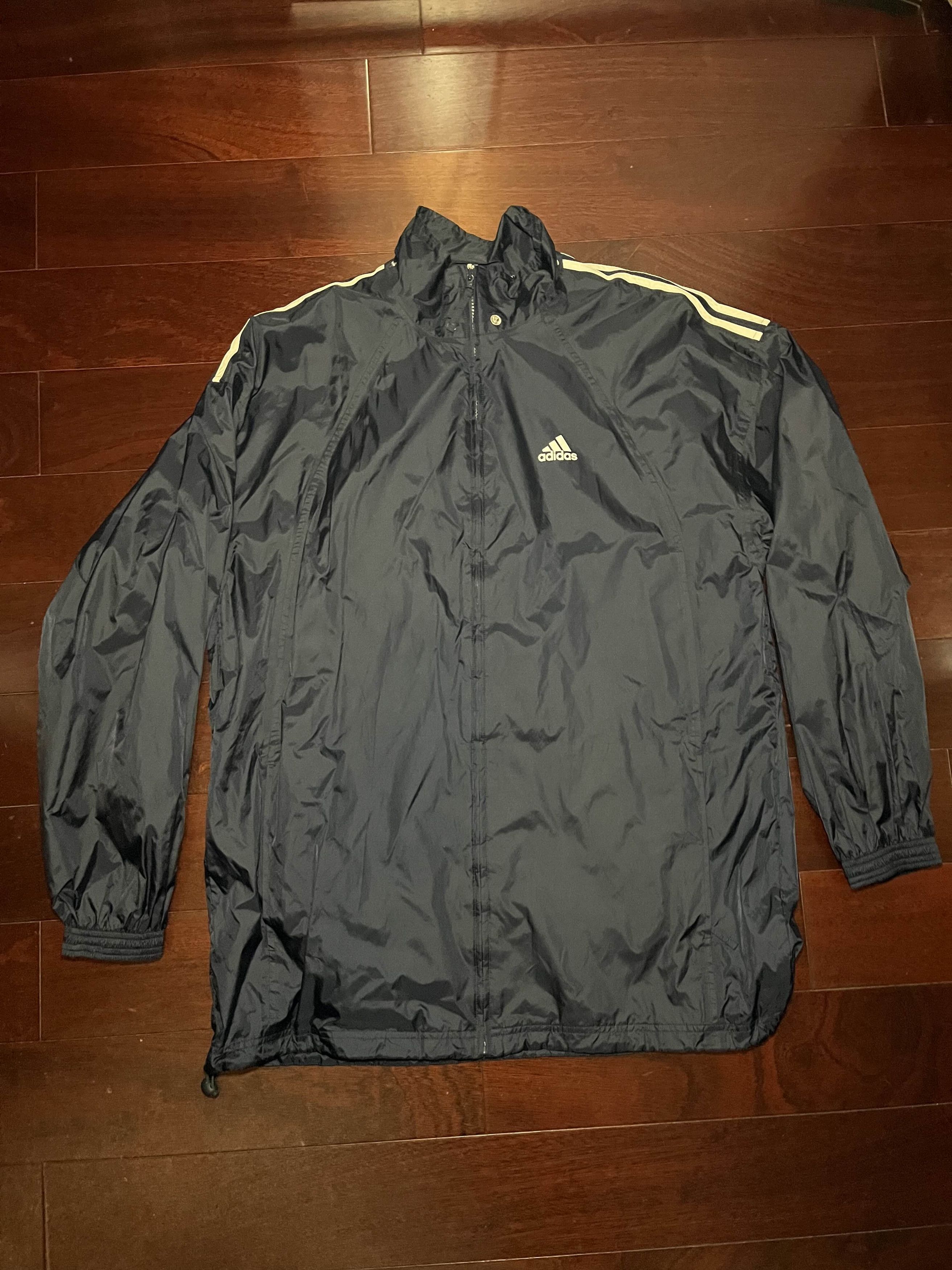 Adidas Y2K Adidas Windbreaker/Parka w/ Detachable Hood Size US XL / EU 56 / 4 - 1 Thumbnail