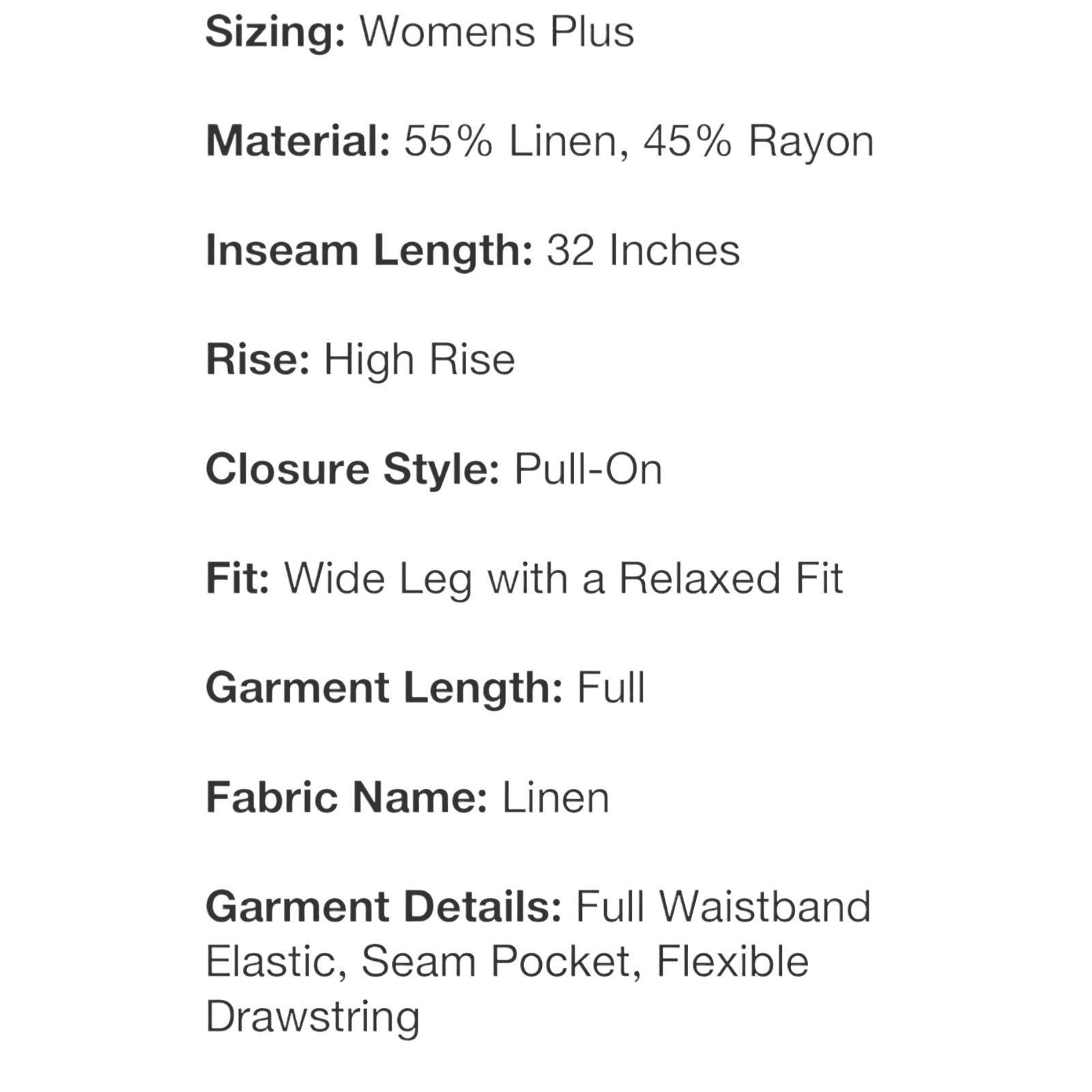 Other A New Day - Women's High-Rise Wide Leg Linen Pants - Black/W Size 38" / US 16 / IT 52 - 11 Thumbnail