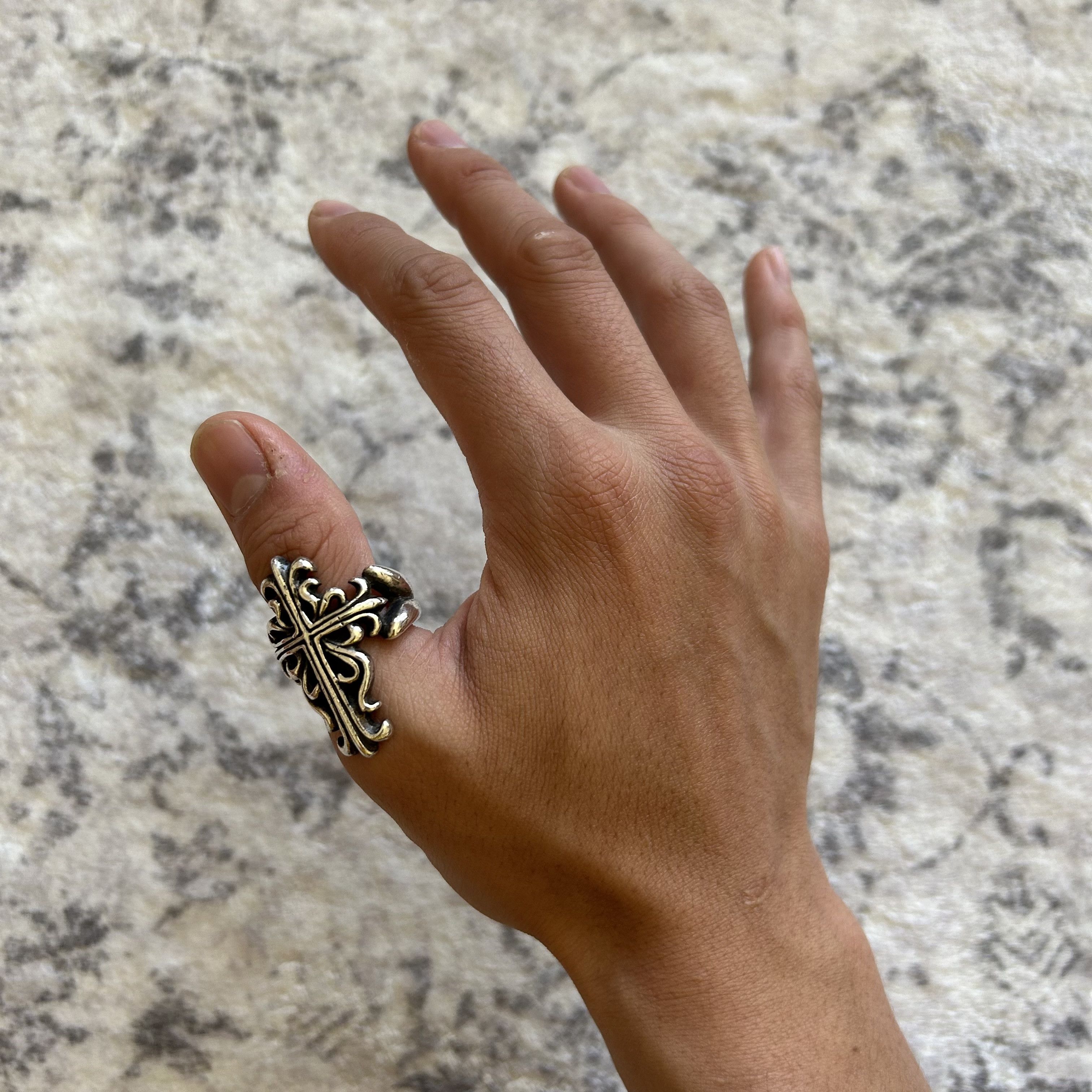 A&G Rock A&G Rock N' Roll Couture Large Celtic Cross Ring w/ Ruby