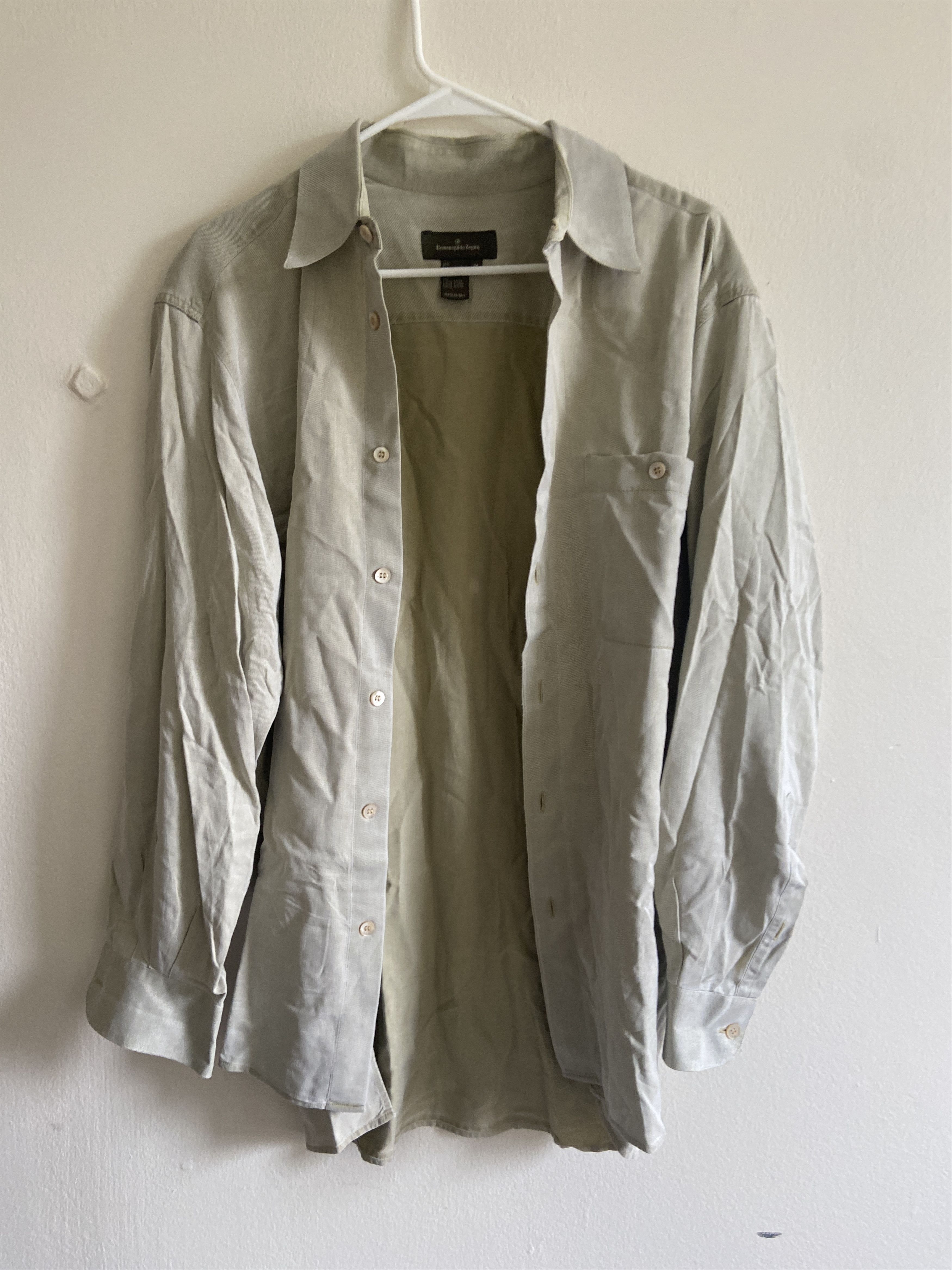 Ermenegildo Zegna Vintage Zegna Lyocell Blend Button Down Size US M / EU 48-50 / 2 - 1 Thumbnail