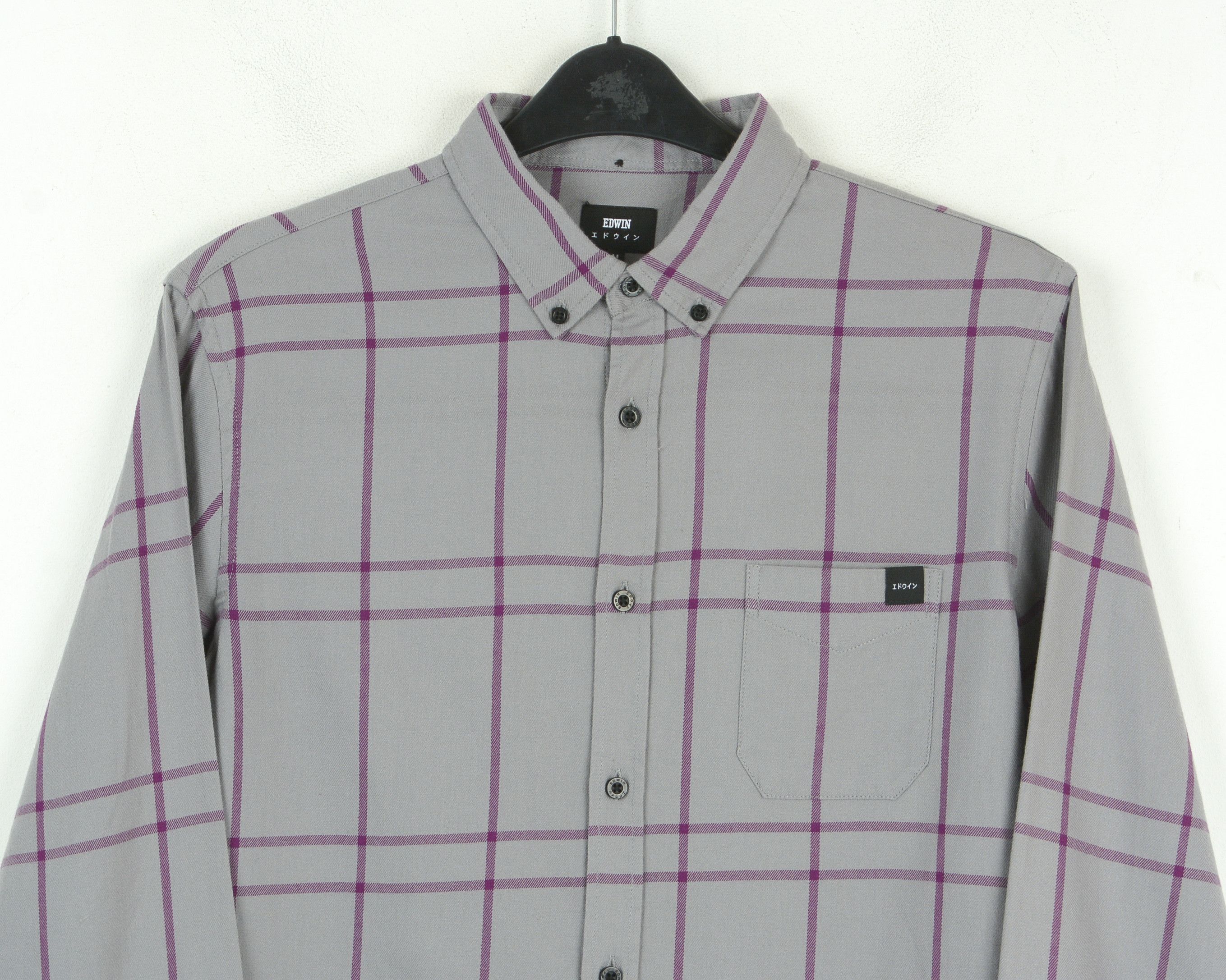Edwin Standard Shirt M Plaid Flannel 100% Cotton Check Tartan Top Size US M / EU 48-50 / 2 - 2 Thumbnail