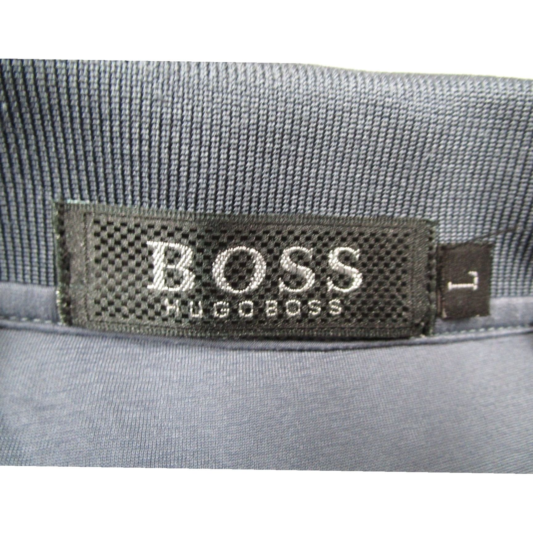 Vintage Hugo Boss Polo Shirt 100% Silk Mens Large Blue Gray Short Sleeve Pocket Luxury Shirt Size US L / EU 52-54 / 3 - 3 Thumbnail