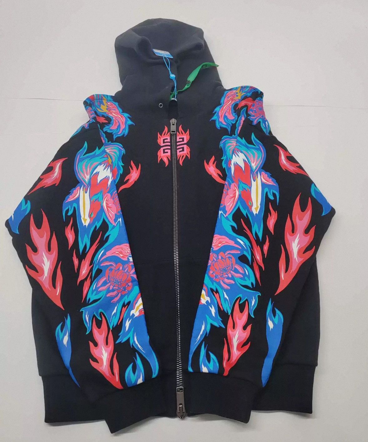 Givenchy Givenchy Black Print Hooded Zip-Up Jacket Size US S / EU 44-46 / 1 - 6 Thumbnail