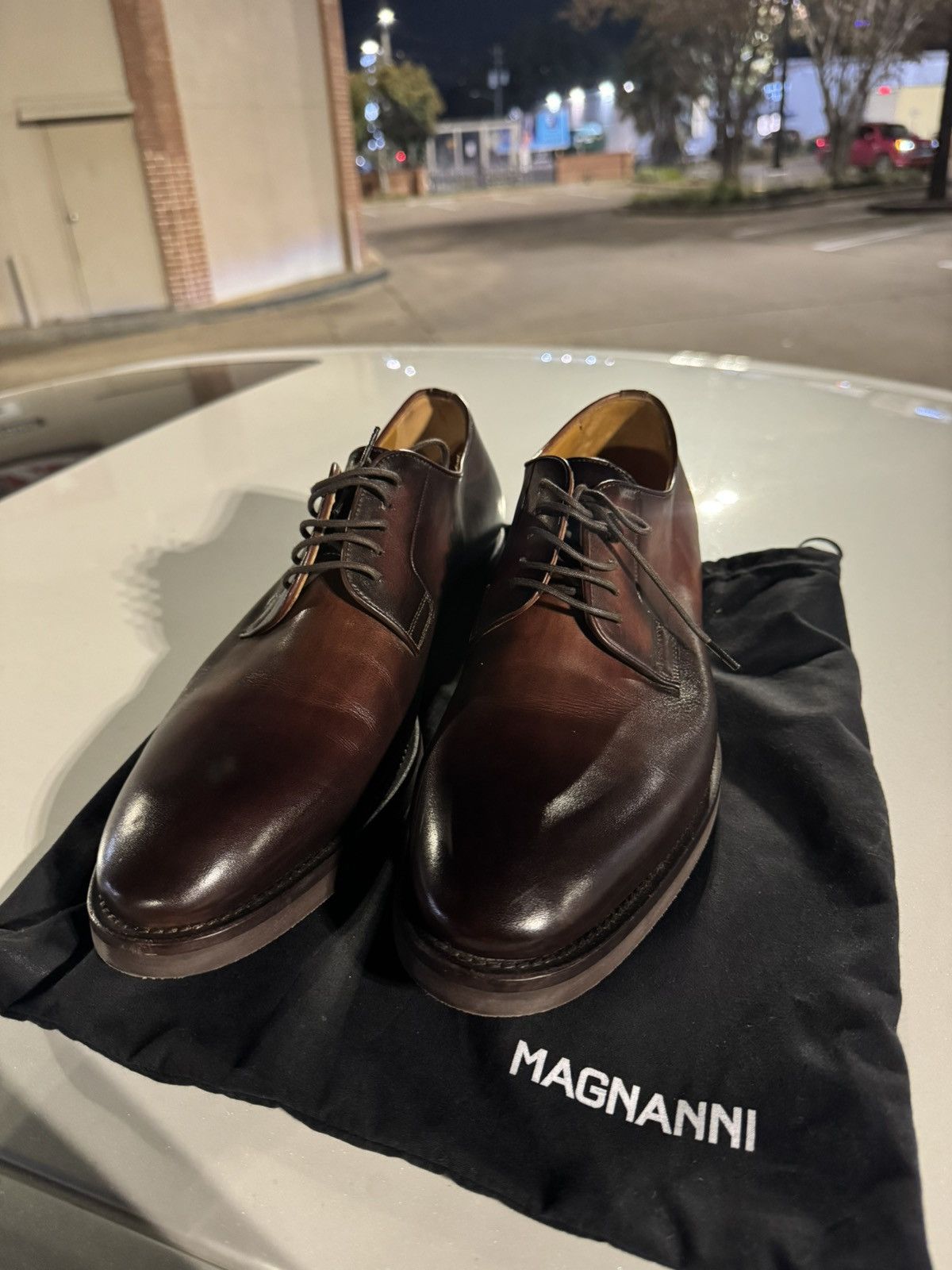 Magnanni Magnanni Men’s Brown Leather Lace-Up Dress Shoes - worn once Size US 10 / EU 43 - 2 Thumbnail