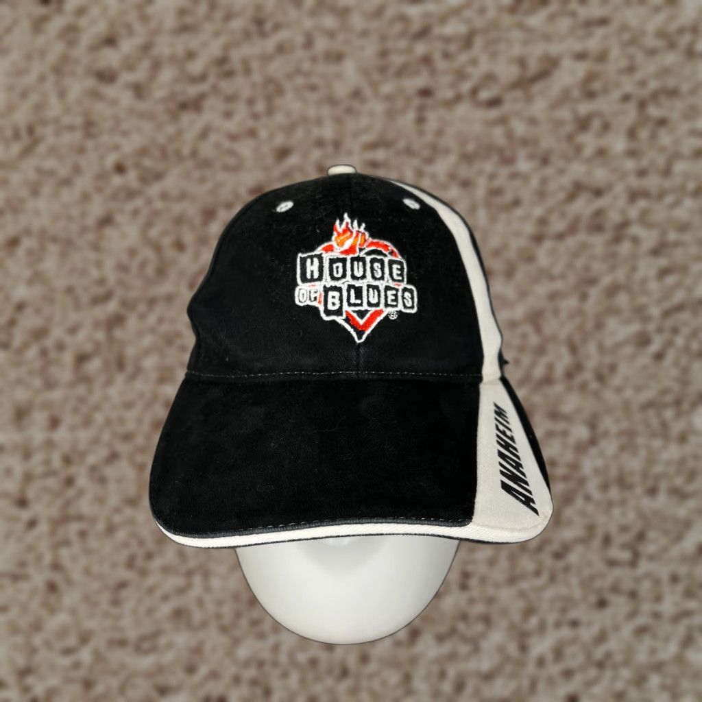 Vintage House of Blues Hat Cap Strap Back Adult One Size Black Cotton Music Logo, Baseball Cap, Twill, Adjustable Men Size ONE SIZE - 1 Thumbnail